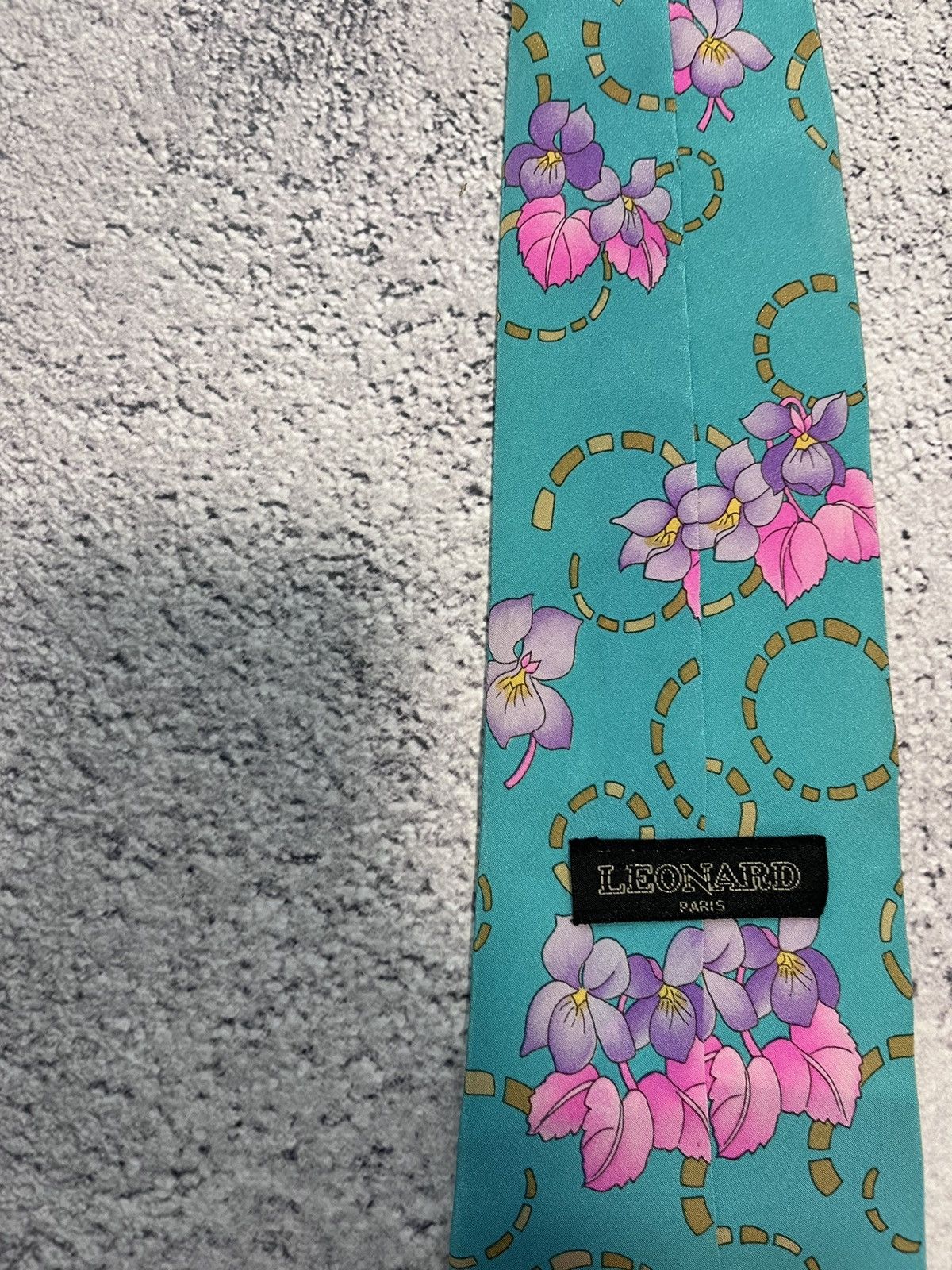 Leonard Paris Leonard Paris Men’s Ties 100% Silk Floral Made In Italy Size ONE SIZE - 4 Thumbnail