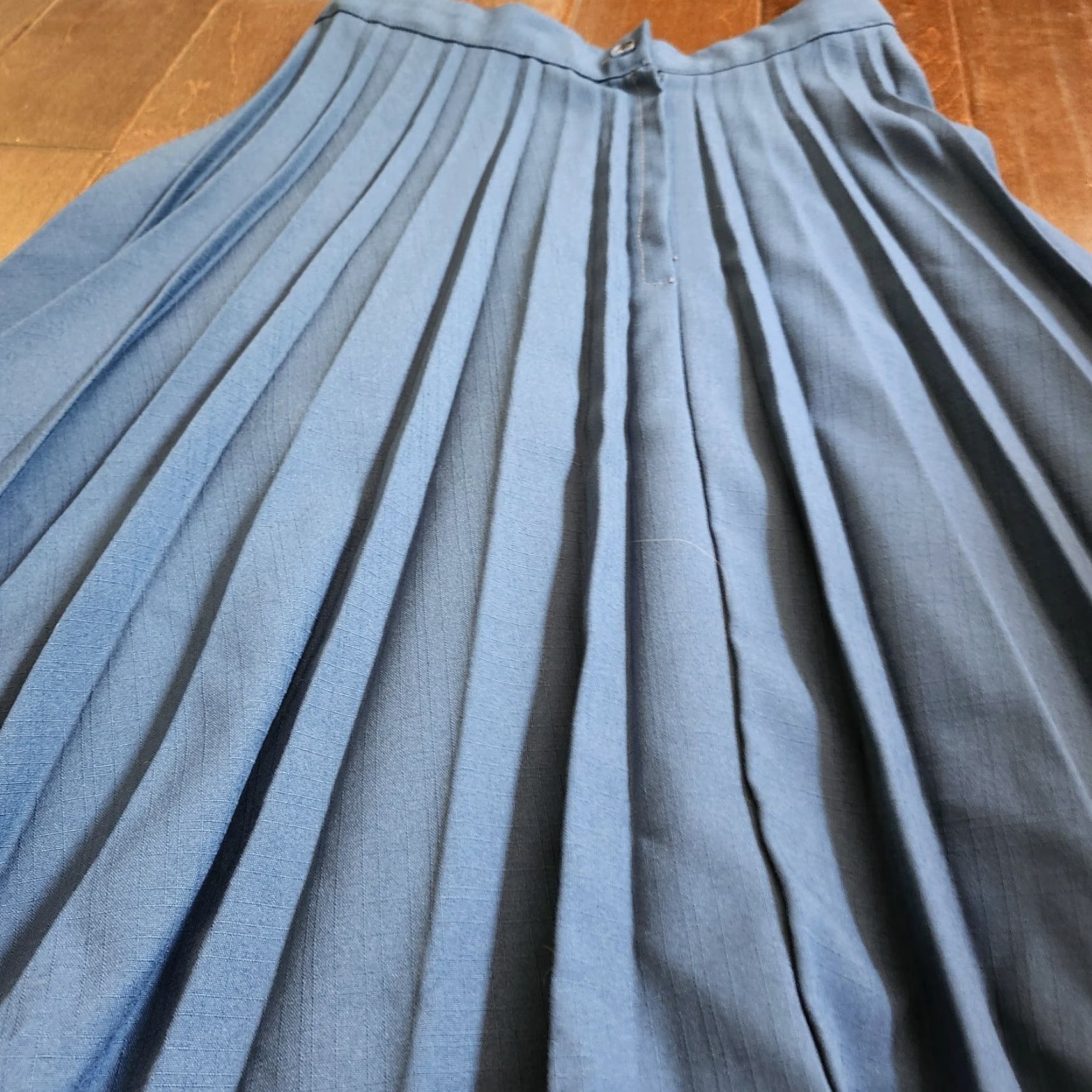 Vintage VINTAGE Ladies Garment Union Made Women's Turquoise Ruffle Maxi Skirt - Size 14 Size 36" / US 14 / IT 50 - 7 Thumbnail