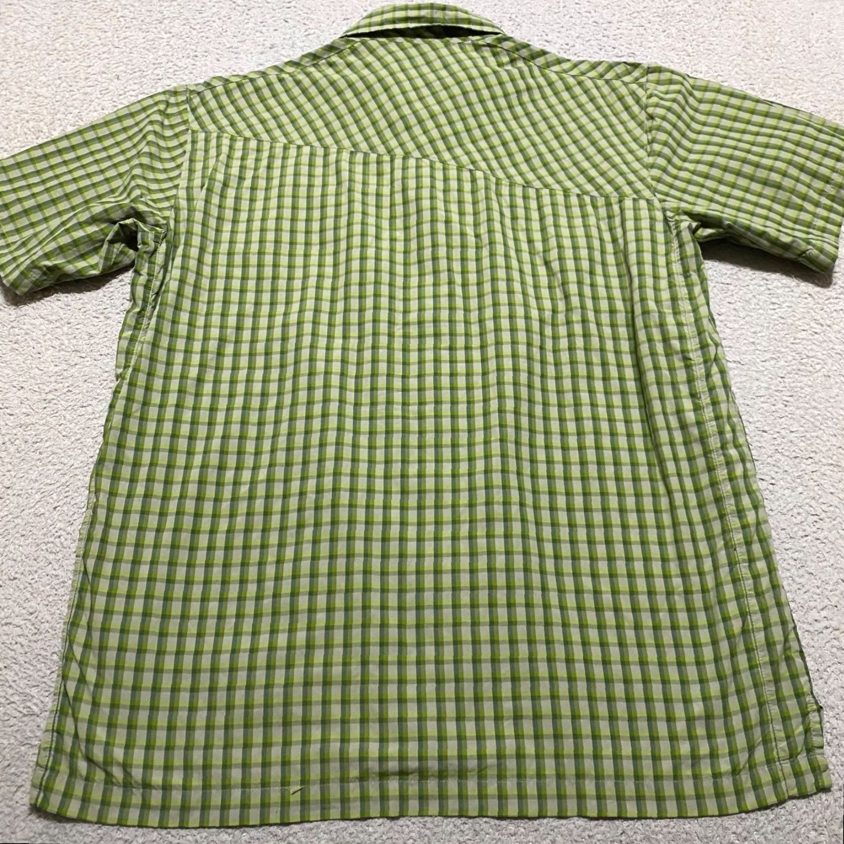 Vintage Cabela's Mens Large Shirt Green Plaid Short Sleeve Button-Front Outdoor Hiking Size US L / EU 52-54 / 3 - 2 Thumbnail