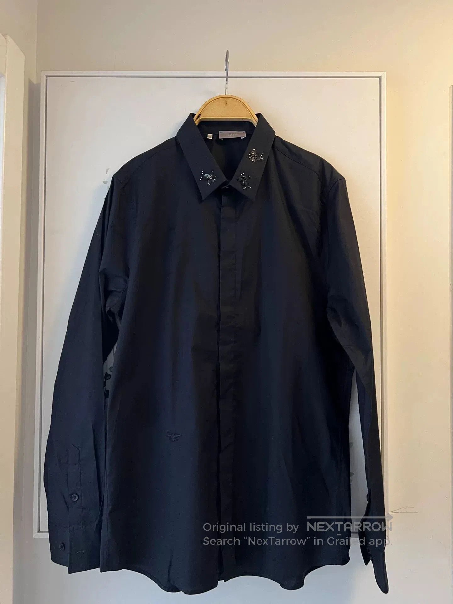 Dior Dior Black Long Sleeve Shirt with Beads. Size US M / EU 48-50 / 2 - 1 Thumbnail
