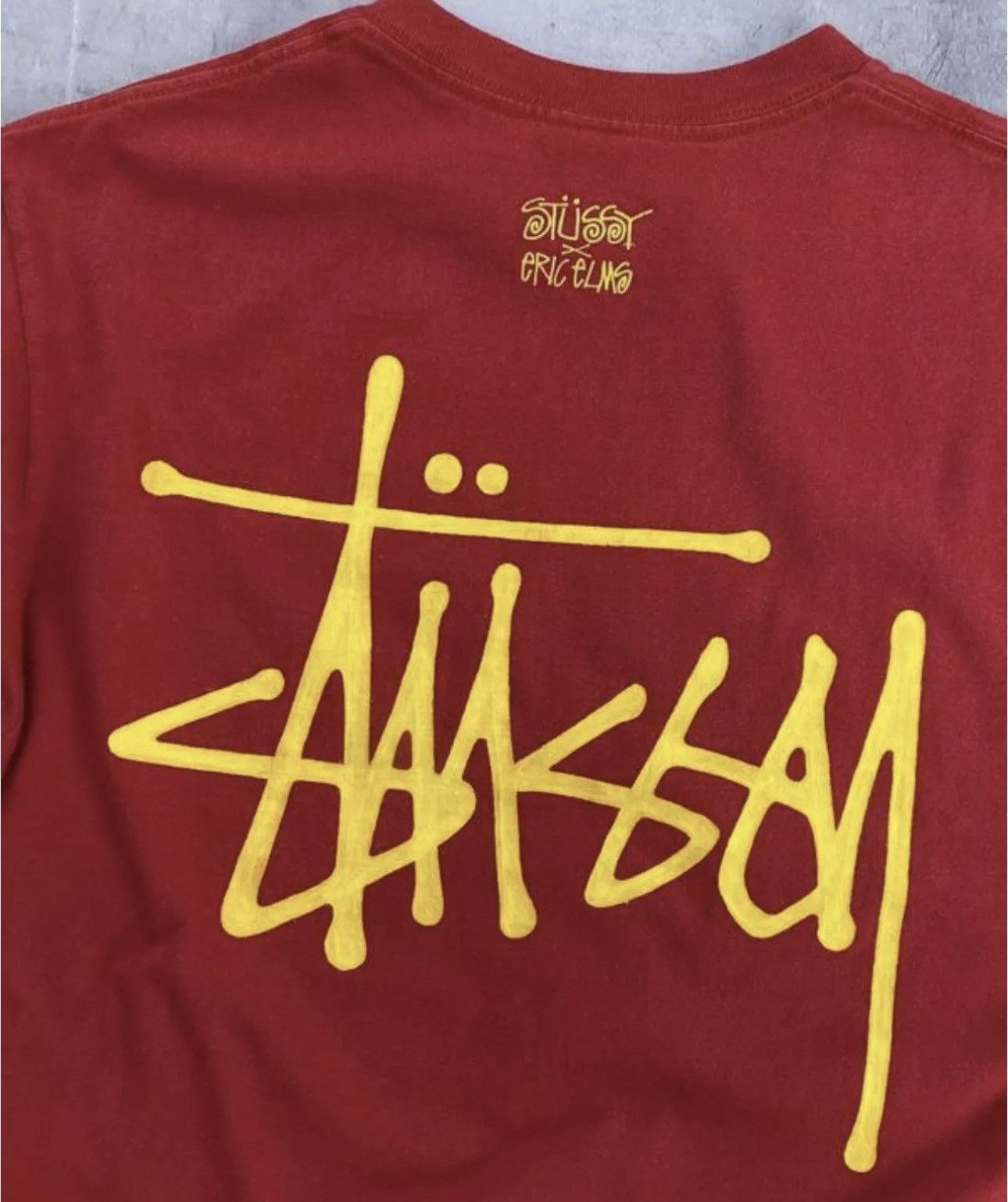 Stussy × Vintage Vintage T Shirt Stussy Eric Elms Built Destroy Size US L / EU 52-54 / 3 - 9 Thumbnail