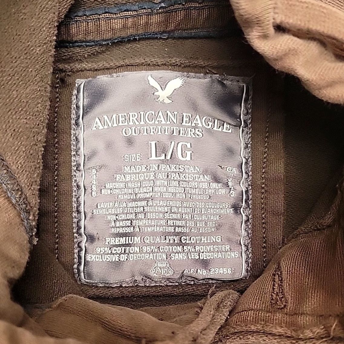 American Eagle Outfitters American Eagle Outfitters Hoodie Womens L Brown Henley Pullover Vintage Wash Size L / US 10 / IT 46 - 3 Thumbnail