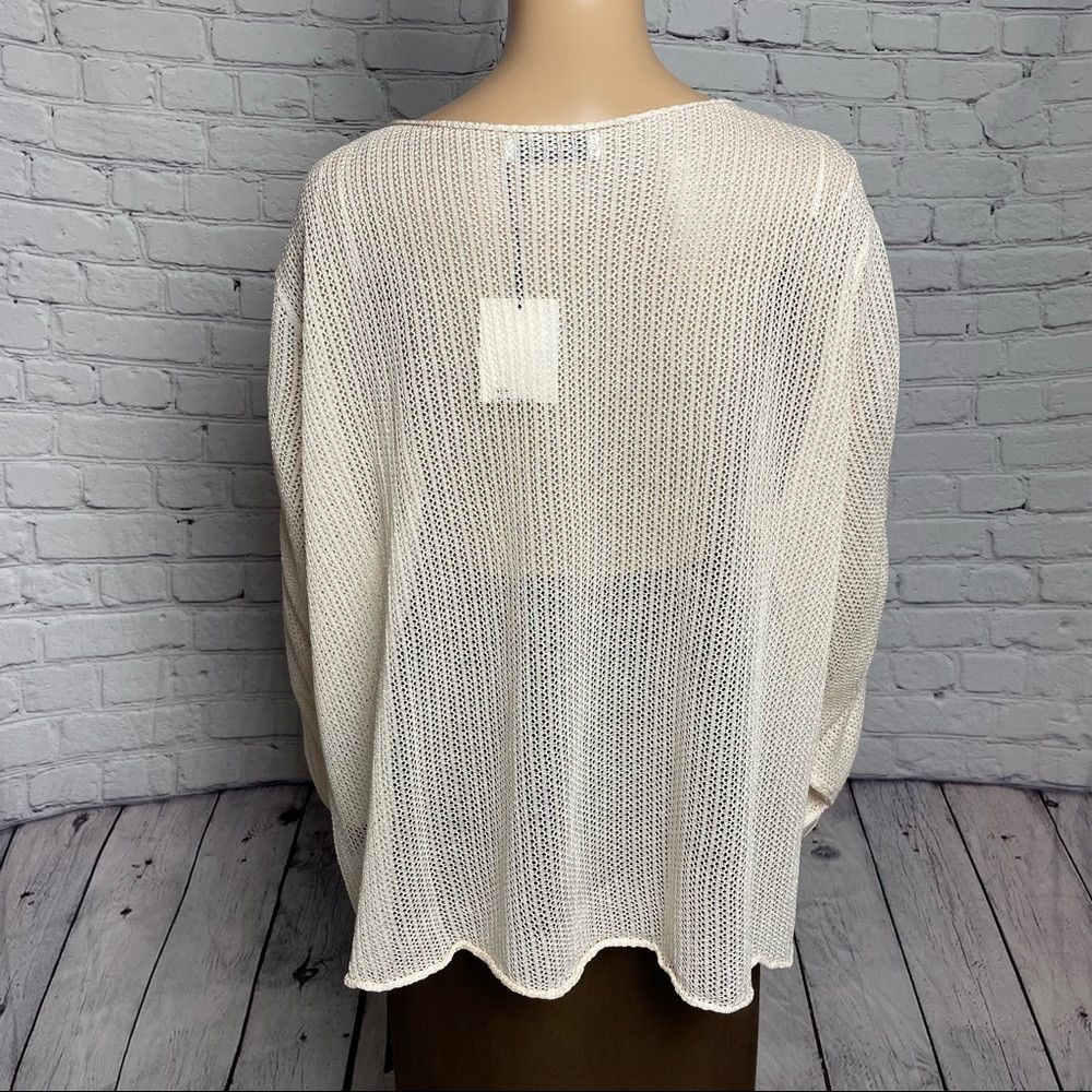 Zara NWT New Zara Knit Ruched-Sleeve Pale Peach Sweater Size L Size L / US 10 / IT 46 - 5 Thumbnail