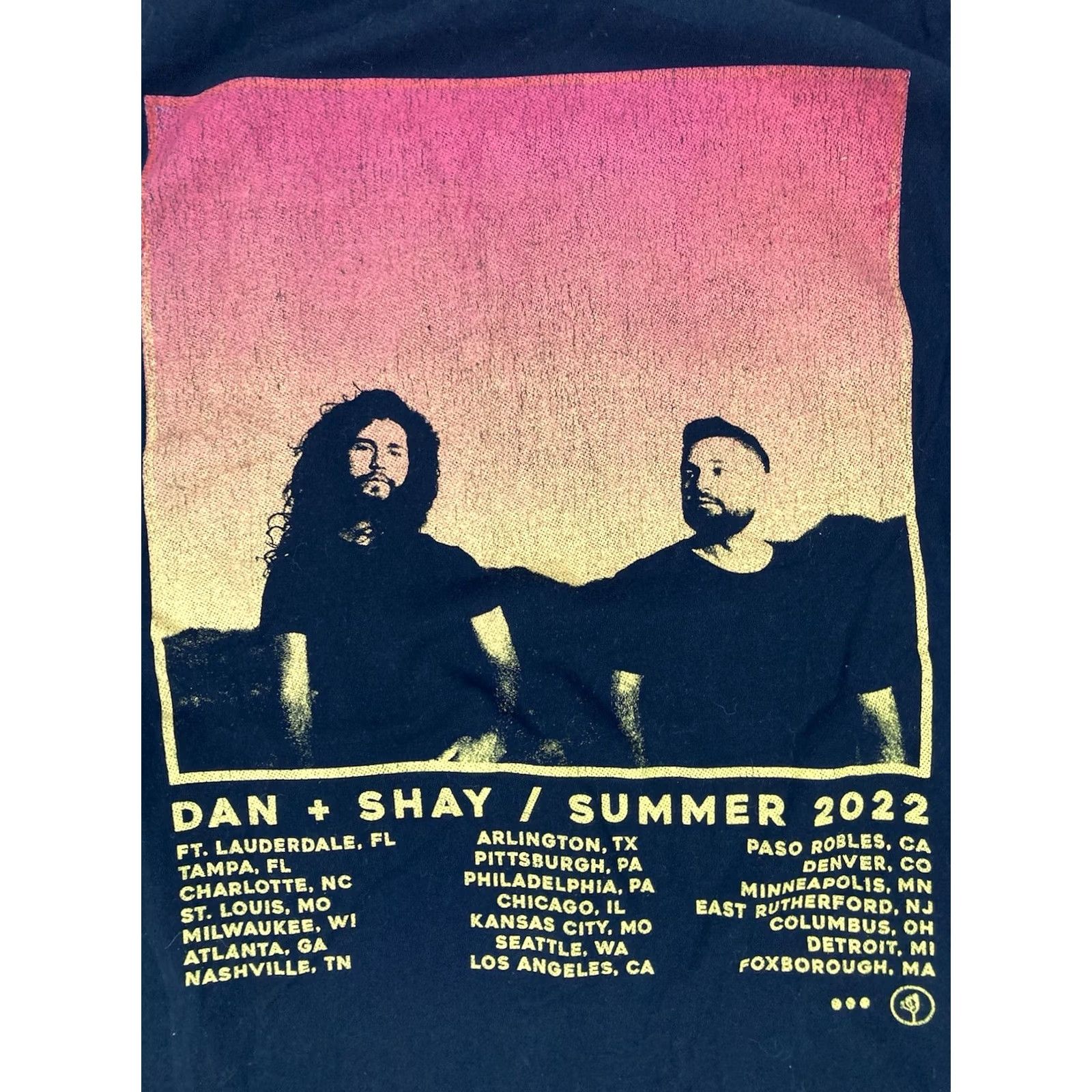 Vintage Dan & Shay Tour T-shirt Women Small Black Music Summer 2022 Size S / US 4 / IT 40 - 2 Thumbnail