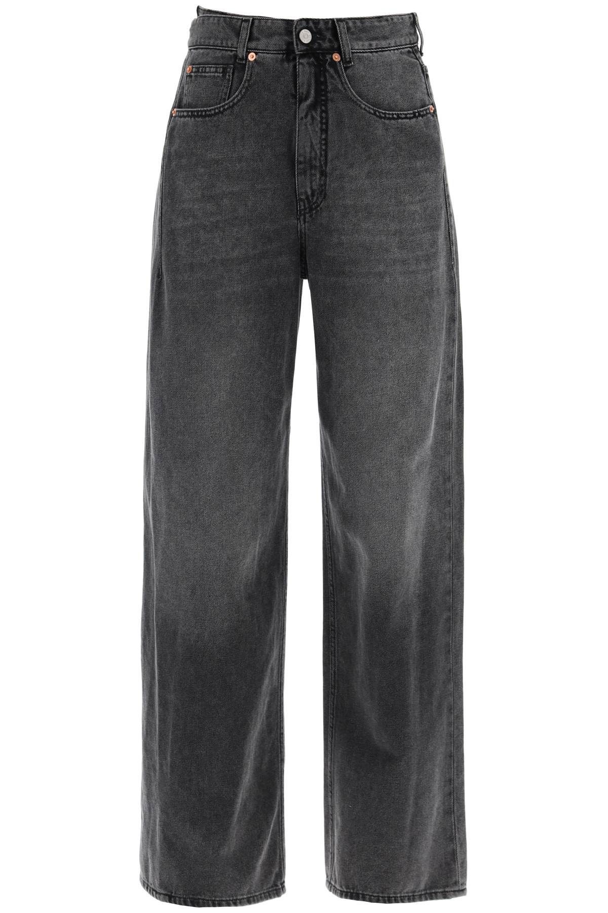 image of Maison Margiela Hybrid Panel Jeans With Seven in Nero, Women's (Size 26)