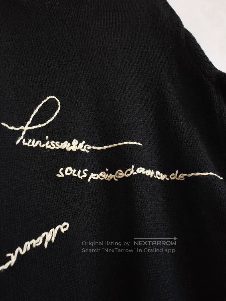 Yohji Yamamoto YOHJI YAMAMOTO French Embroidered Wool Cardigan Size US L / EU 52-54 / 3 - 8 Thumbnail