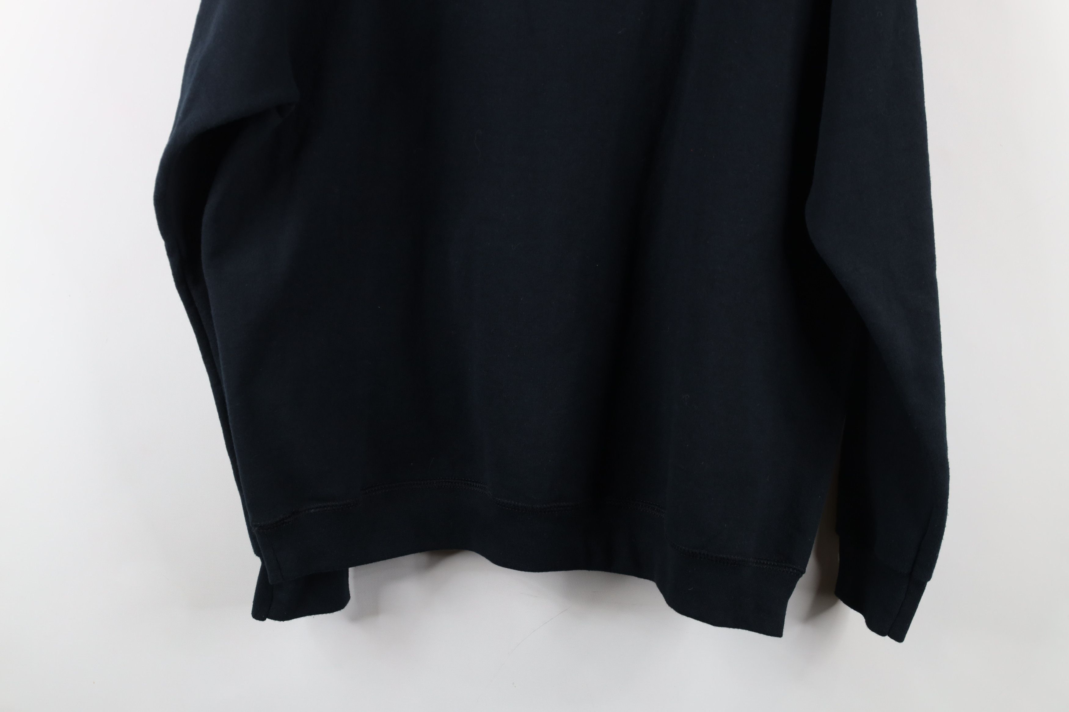Vintage Vintage 90s Streetwear Faded Blank Crewneck Sweatshirt Black Size US L / EU 52-54 / 3 - 11 Thumbnail
