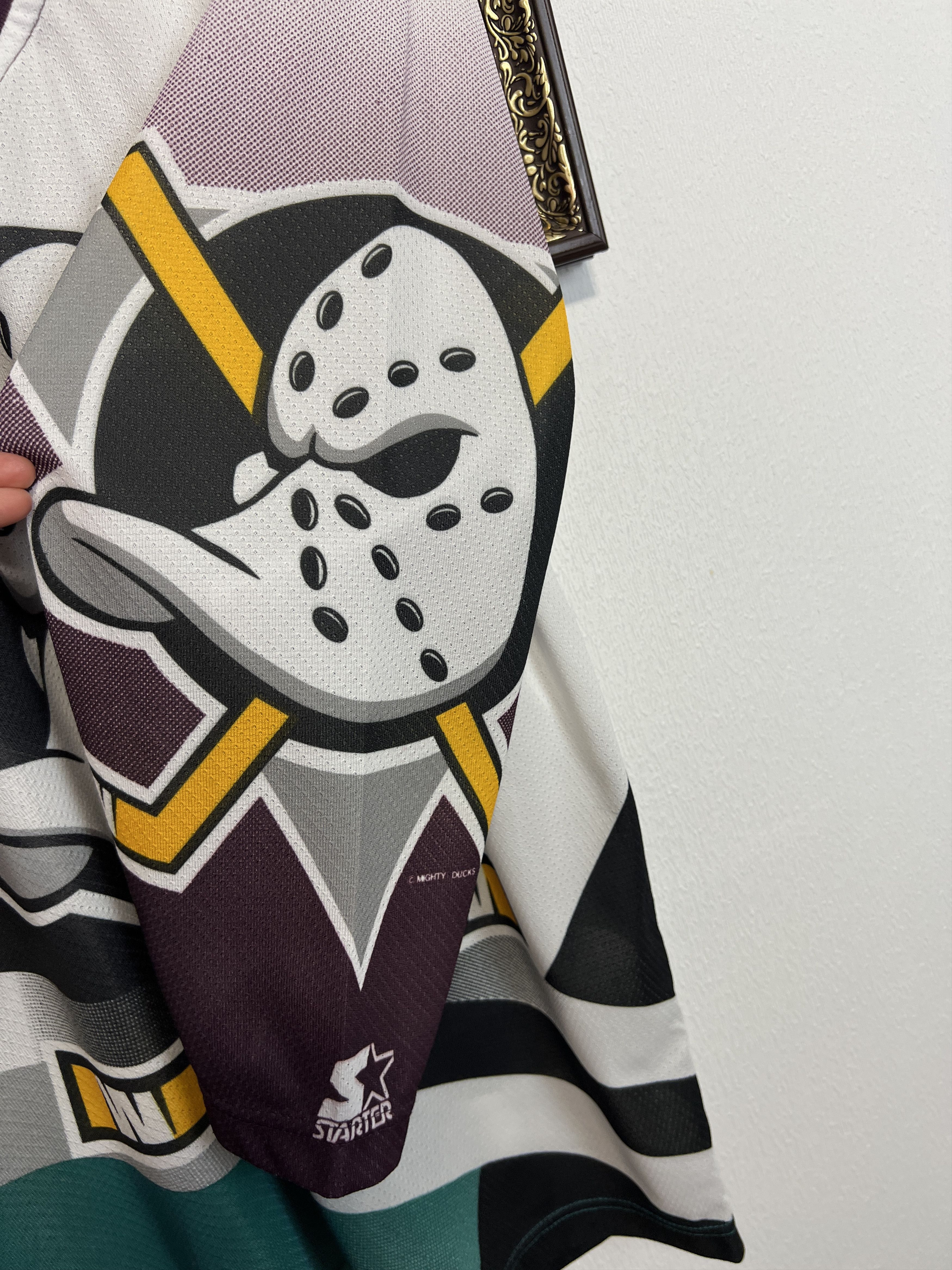 Starter Vintage 90's Anaheim Mighty Ducks Hockey Jersey NHL Trikot Size US M / EU 48-50 / 2 - 5 Thumbnail
