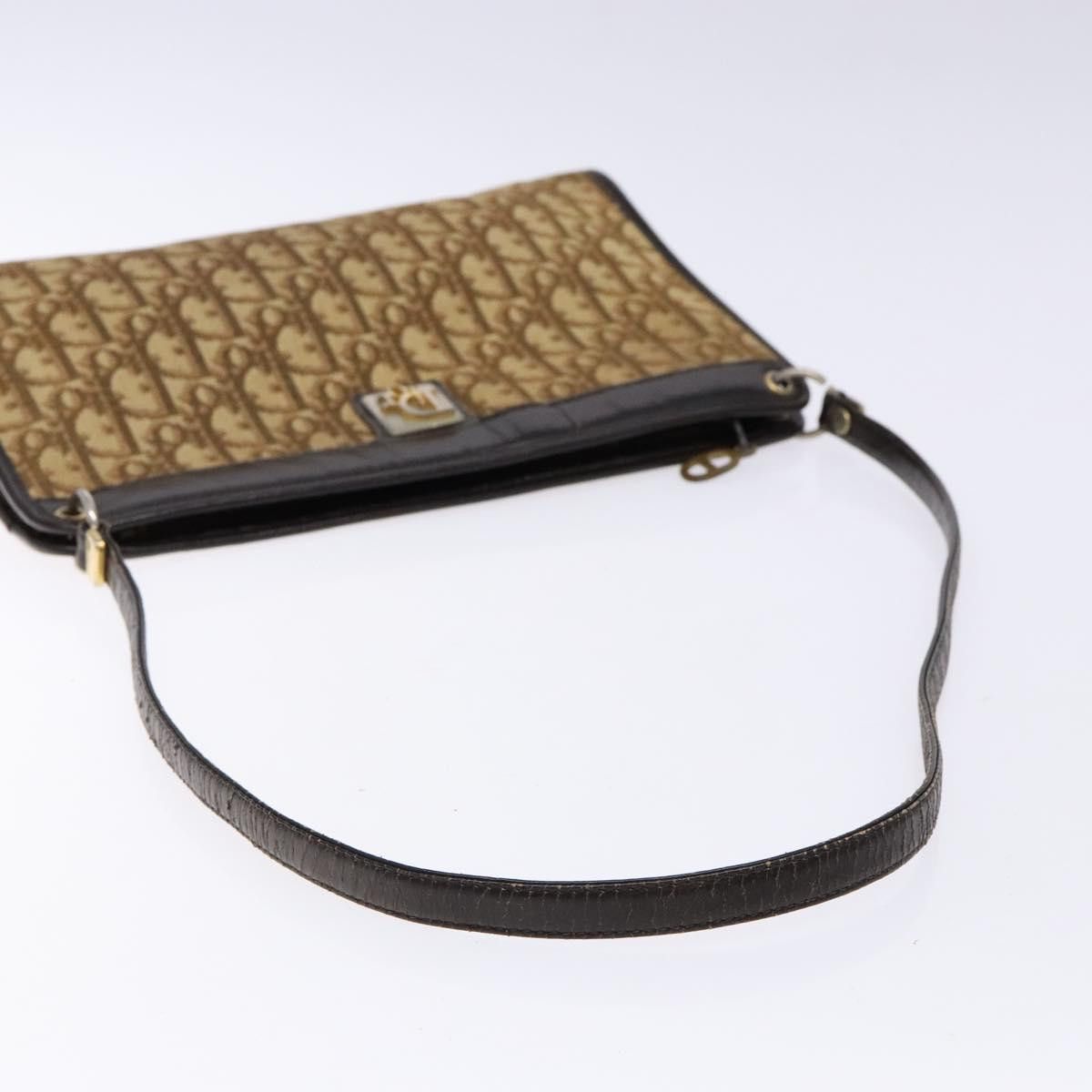 Dior DIOR Trotter Canvas Shoulder Bag Brown Gold Size ONE SIZE - 7 Thumbnail