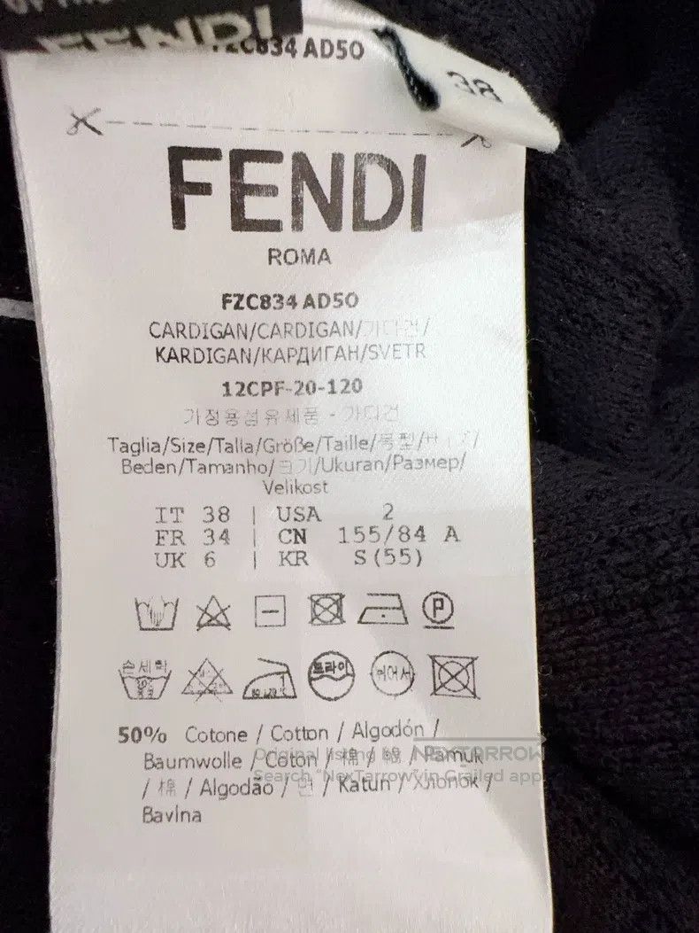 Fendi Fendi Logo-emblazoned cardigan Size XS / US 0-2 / IT 36-38 - 4 Thumbnail