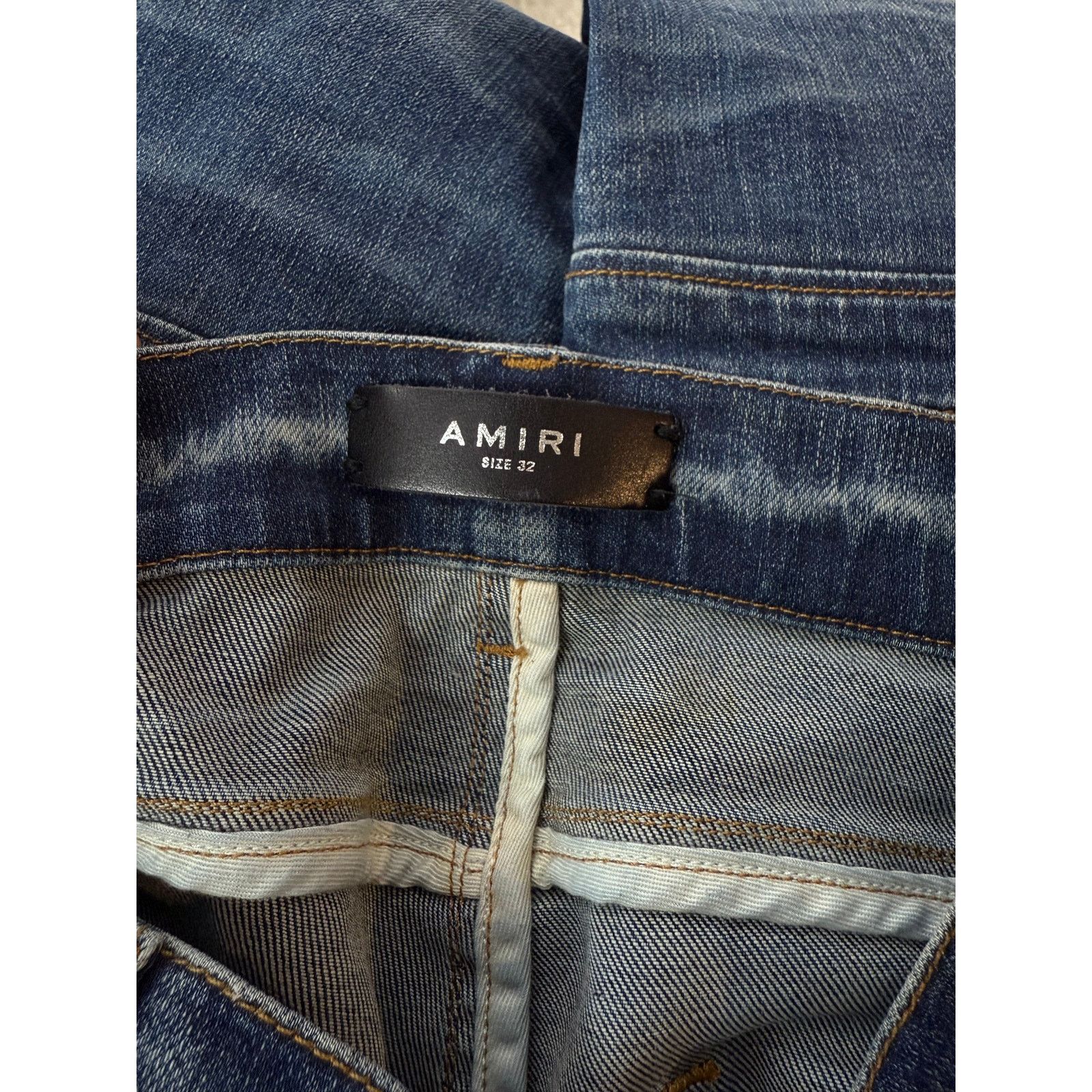 Amiri Amiri MX2 Dark Wash Denim Patch Jeans Size US 32 / EU 48 - 3 Thumbnail