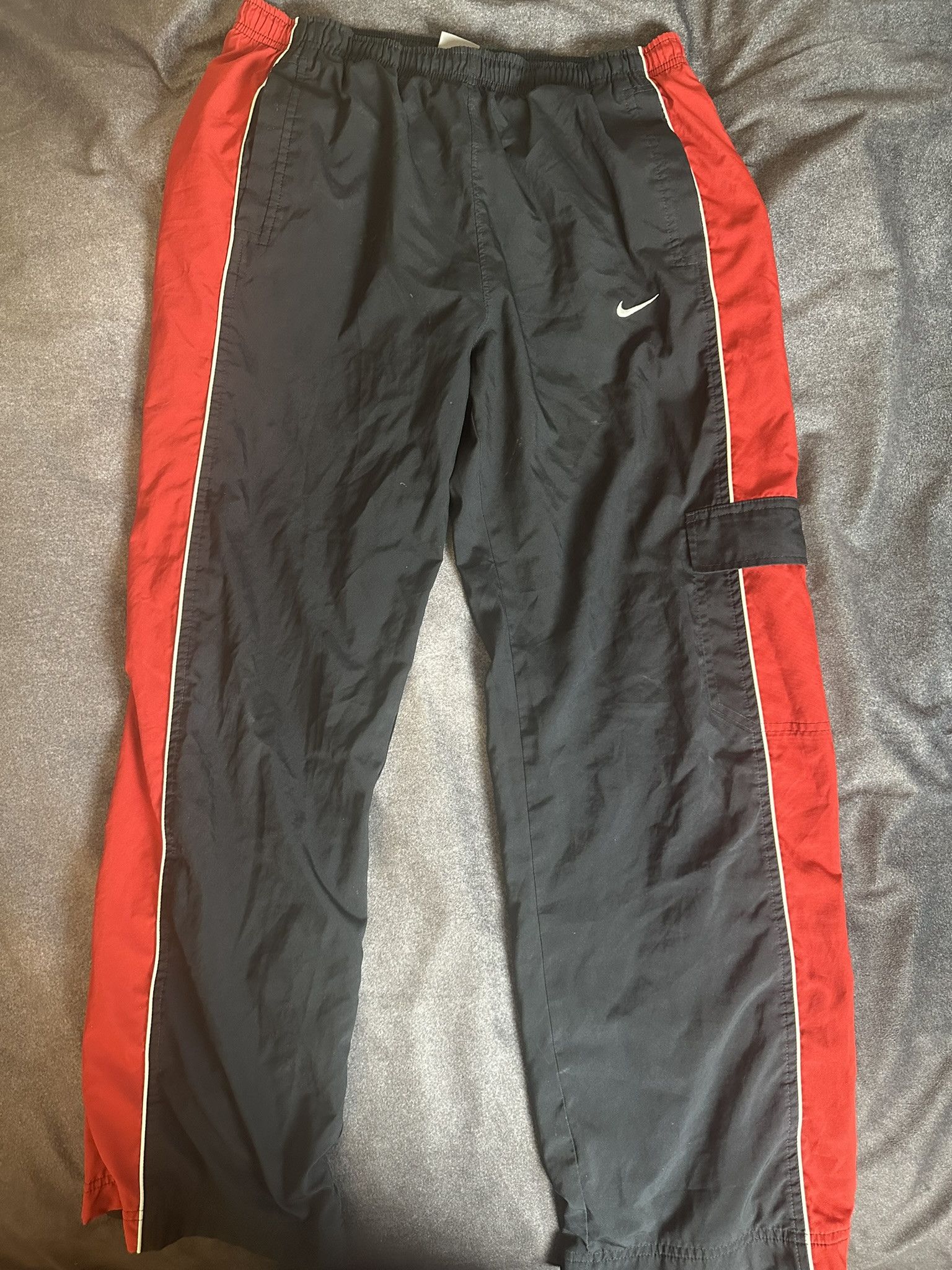 Nike Vintage Nike Track Pants — Black/Red Size US 31 - 2 Thumbnail