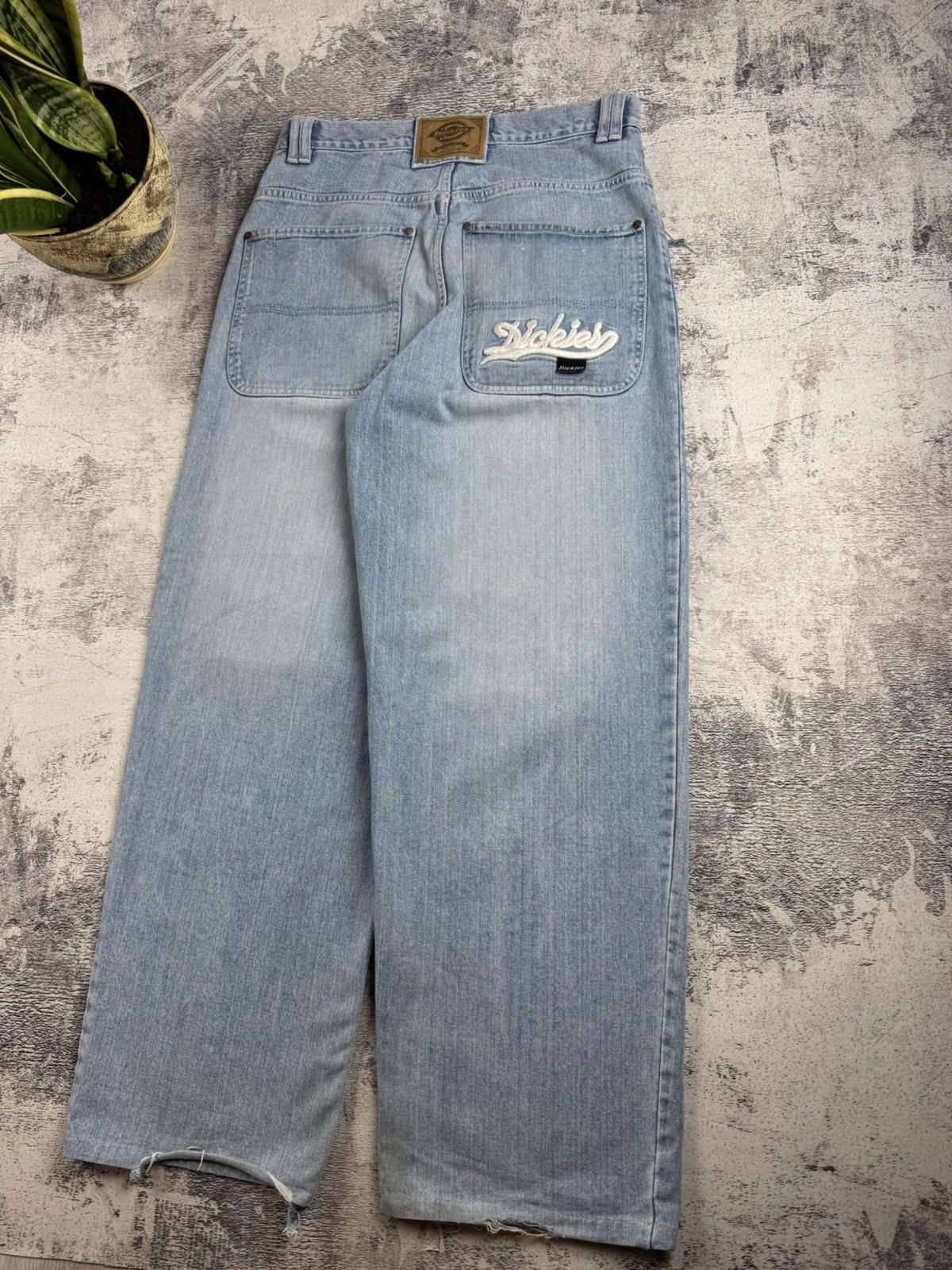 Dickies DICKIES BIG DADDY VINTAGE DENIM RAP HIP HOP BAGGY SKATE DISTRESSED JEANS PANTS Size US 32 / EU 48 - 4 Thumbnail
