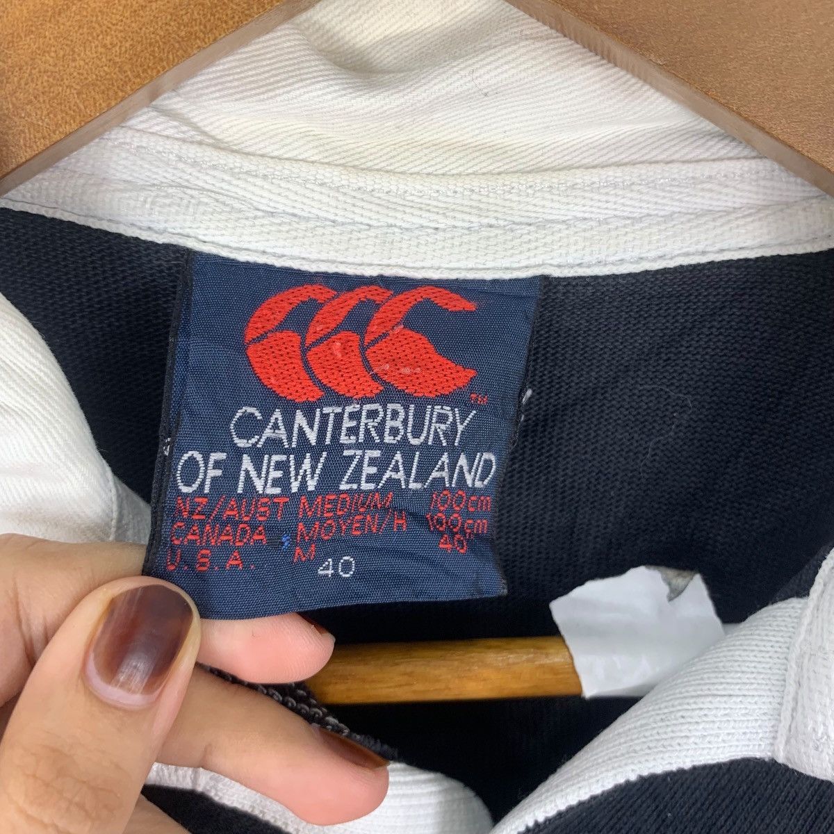 Canterbury of New Zealand Vintage CANTERBURY ALL BLACKS STEINLAGER Rugby Tee Shirt Size US M / EU 48-50 / 2 - 8 Thumbnail