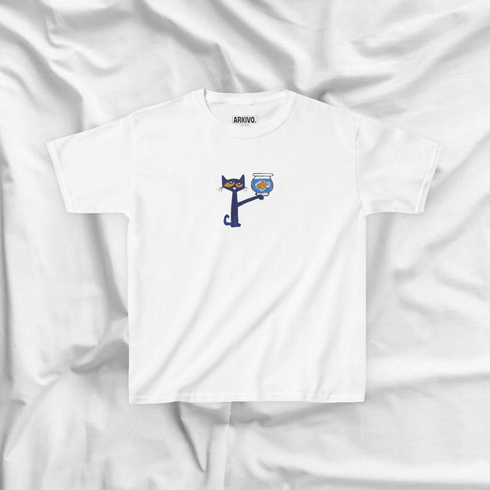 Other Y2K Fish Bowl Pete the Cat Baby Tee Size M / US 6-8 / IT 42-44 - 2 Thumbnail