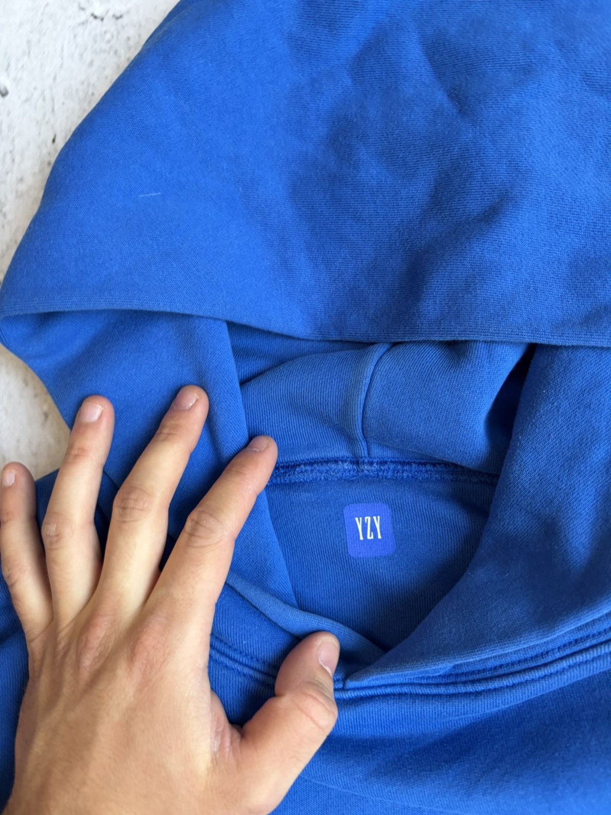 Gap × Yeezy Yeezy gap double layer blue hoodie sweatshirt boxy blank Size US S / EU 44-46 / 1 - 4 Thumbnail