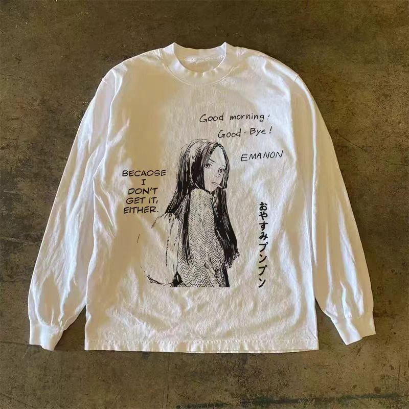 Vintage White washed retro cartoon print long-sleeved t-shirt Size US M / EU 48-50 / 2 - 1 Thumbnail