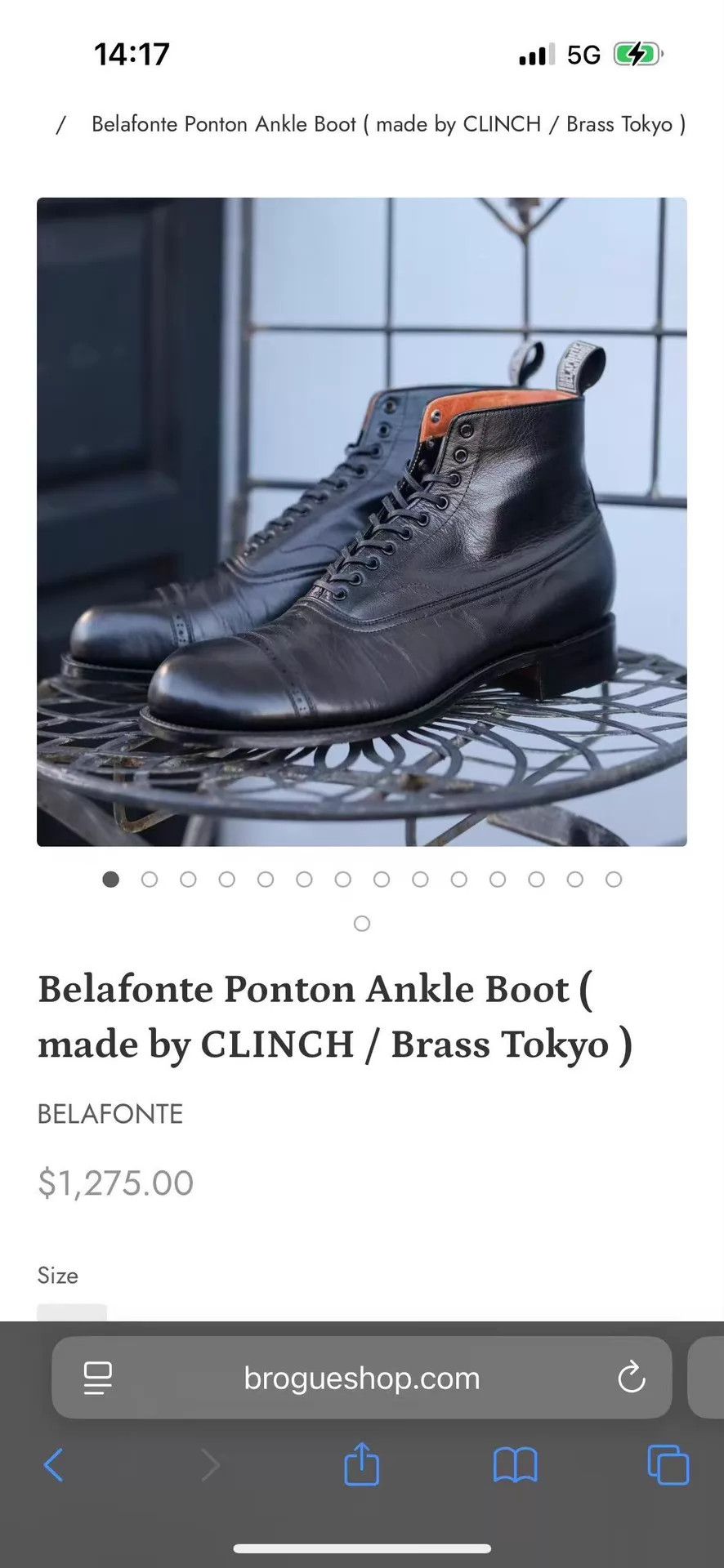 Other Brass Tokyo 1920-1930 Ragtime Ponton Ankel Boot Size US 7 / EU 40 - 1 Thumbnail
