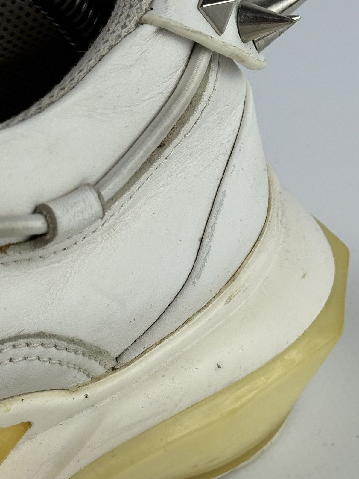 Valentino Valentino Garavani White Bounce Leather Sneakers Anant Garde Size US 7 / EU 40 - 16 Thumbnail