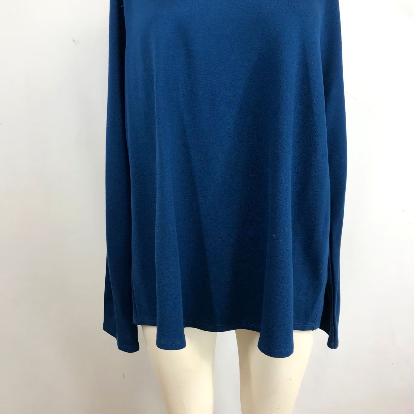 Vintage Chico's Teal Blue Button Shoulder Long Sleeve Knit Top Boat Neck Size 3 XL Size XXL / US 16-18 / IT 52-54 - 3 Thumbnail