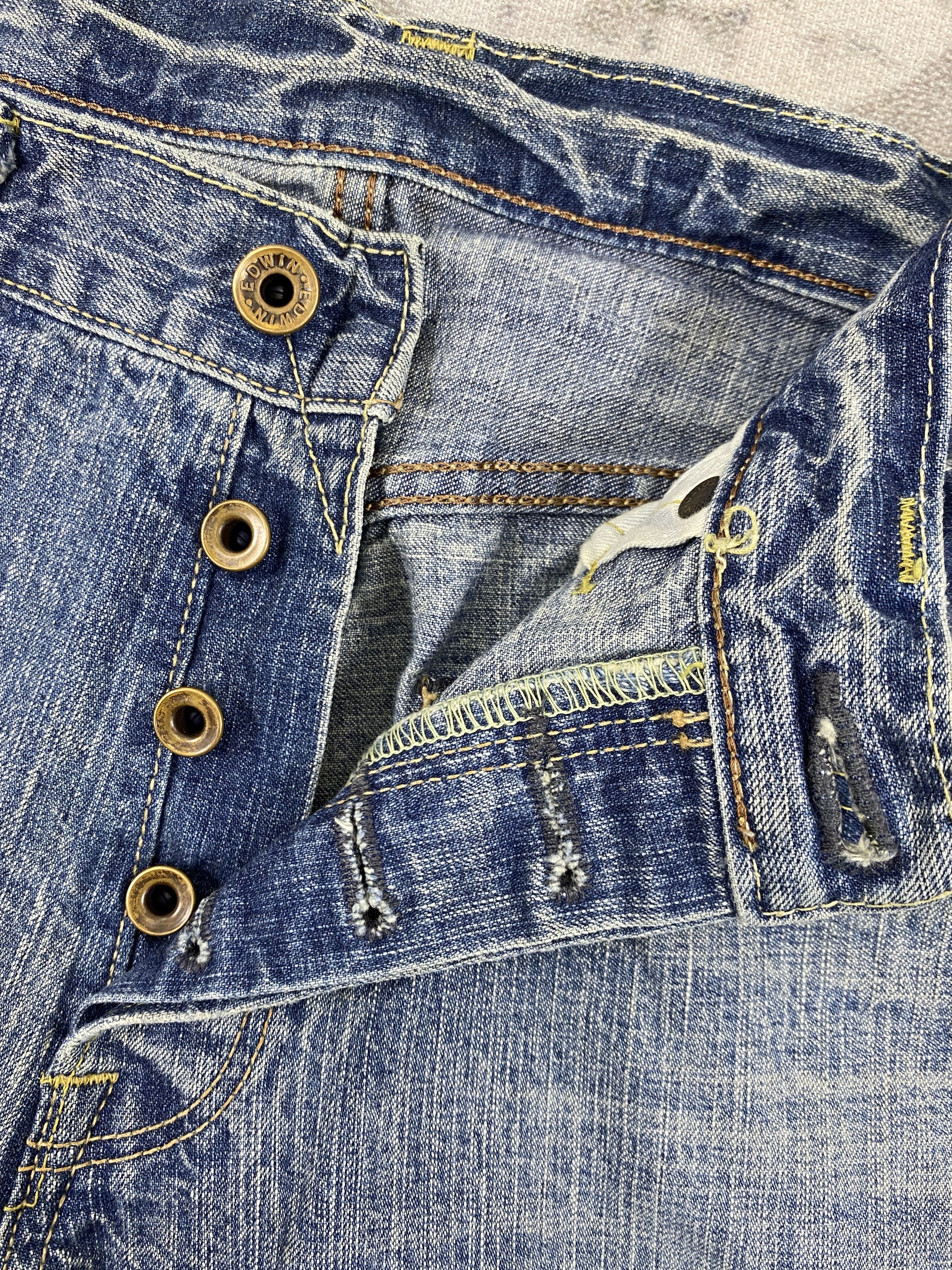 Japanese Brand Redline Vintage Edwin Jeans 31x32 Denim- JN3532 Size US 31 - 7 Thumbnail