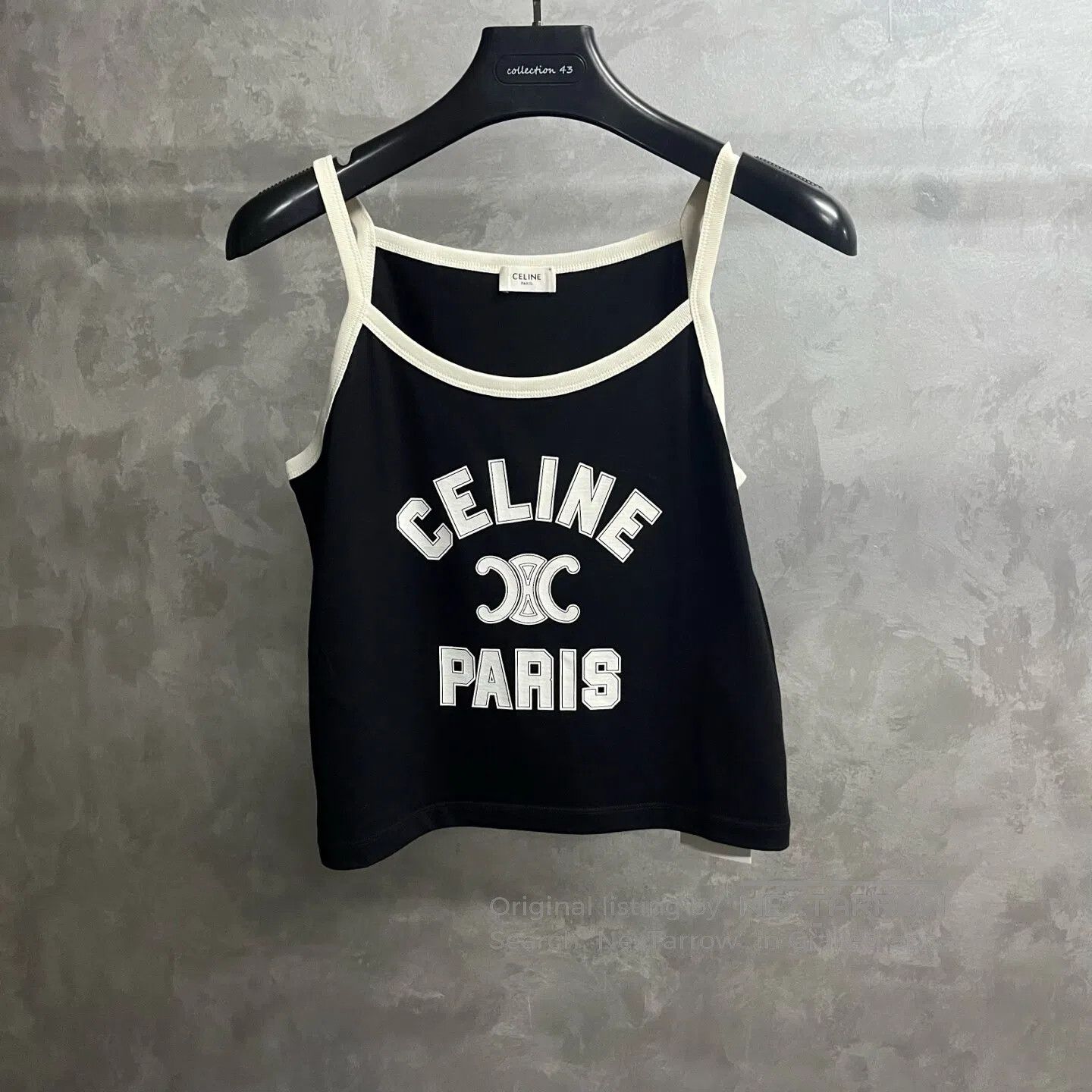 Celine CELINE Letter-print round-neck straight-cut short strap to Size L / US 10 / IT 46 - 1 Thumbnail