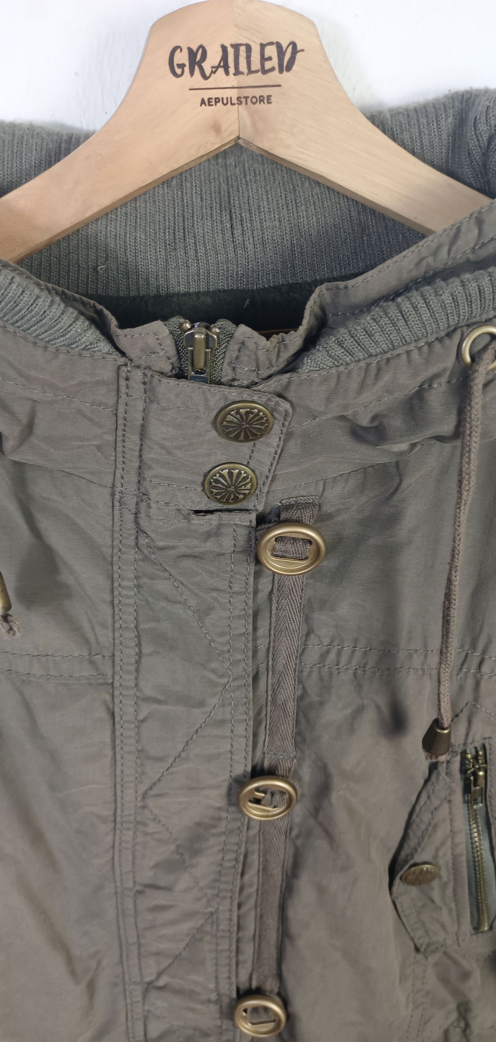 Japanese Brand 🇯🇵US Army Type Air Force 07 Flight Tactical Pocket Jacket Size US L / EU 52-54 / 3 - 9 Thumbnail