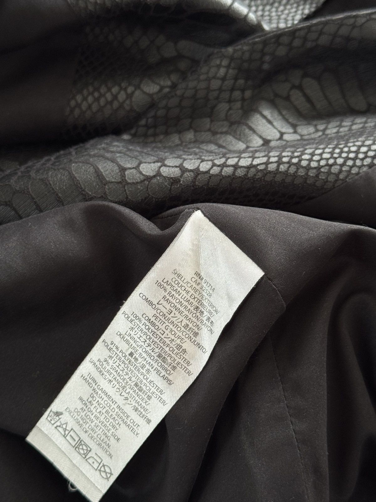 Armani Armani Vintage 00s Snake Skin Collar Designer Blazer Size M / US 6-8 / IT 42-44 - 9 Thumbnail