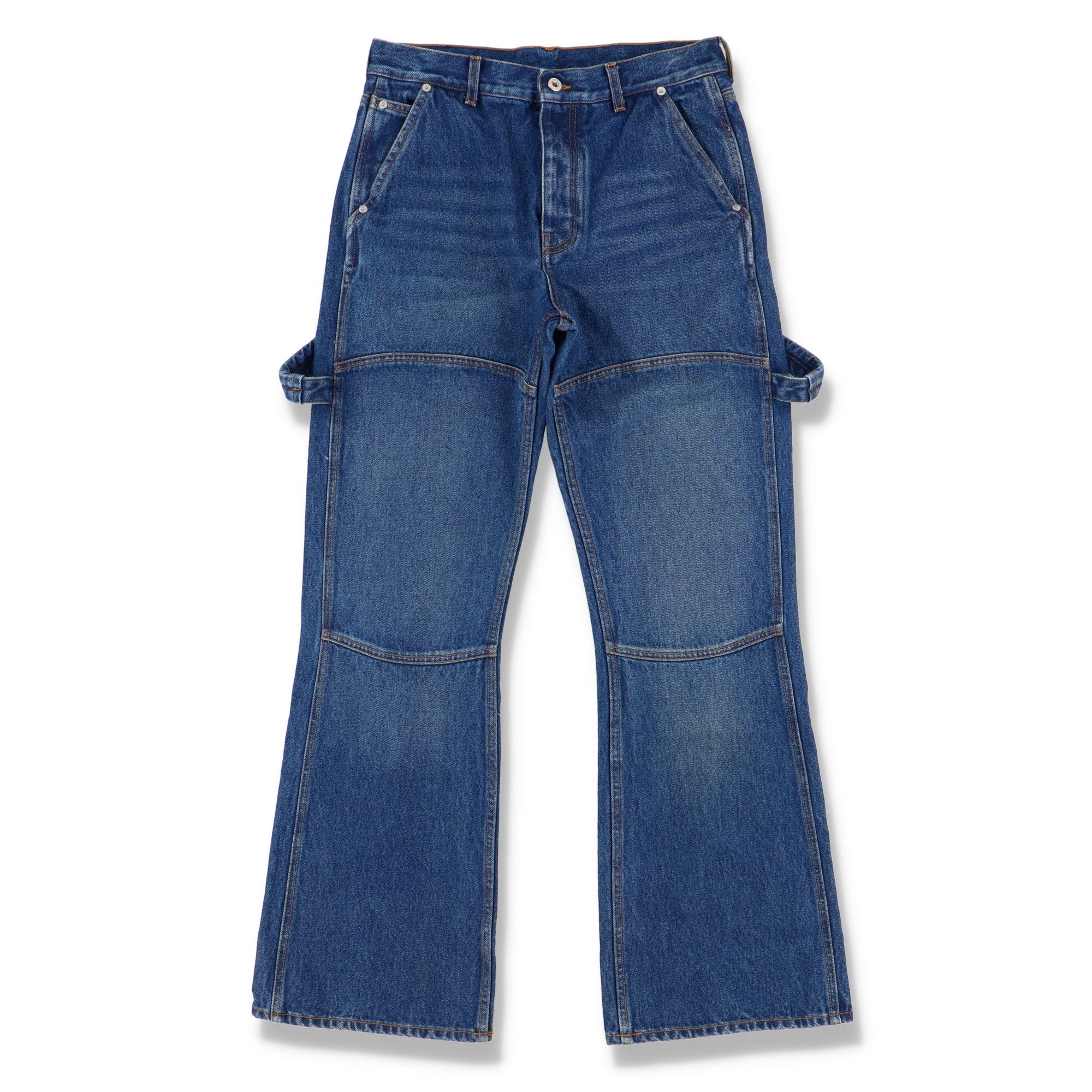 Blue Arrows Tab Flared Carpenter Jeans