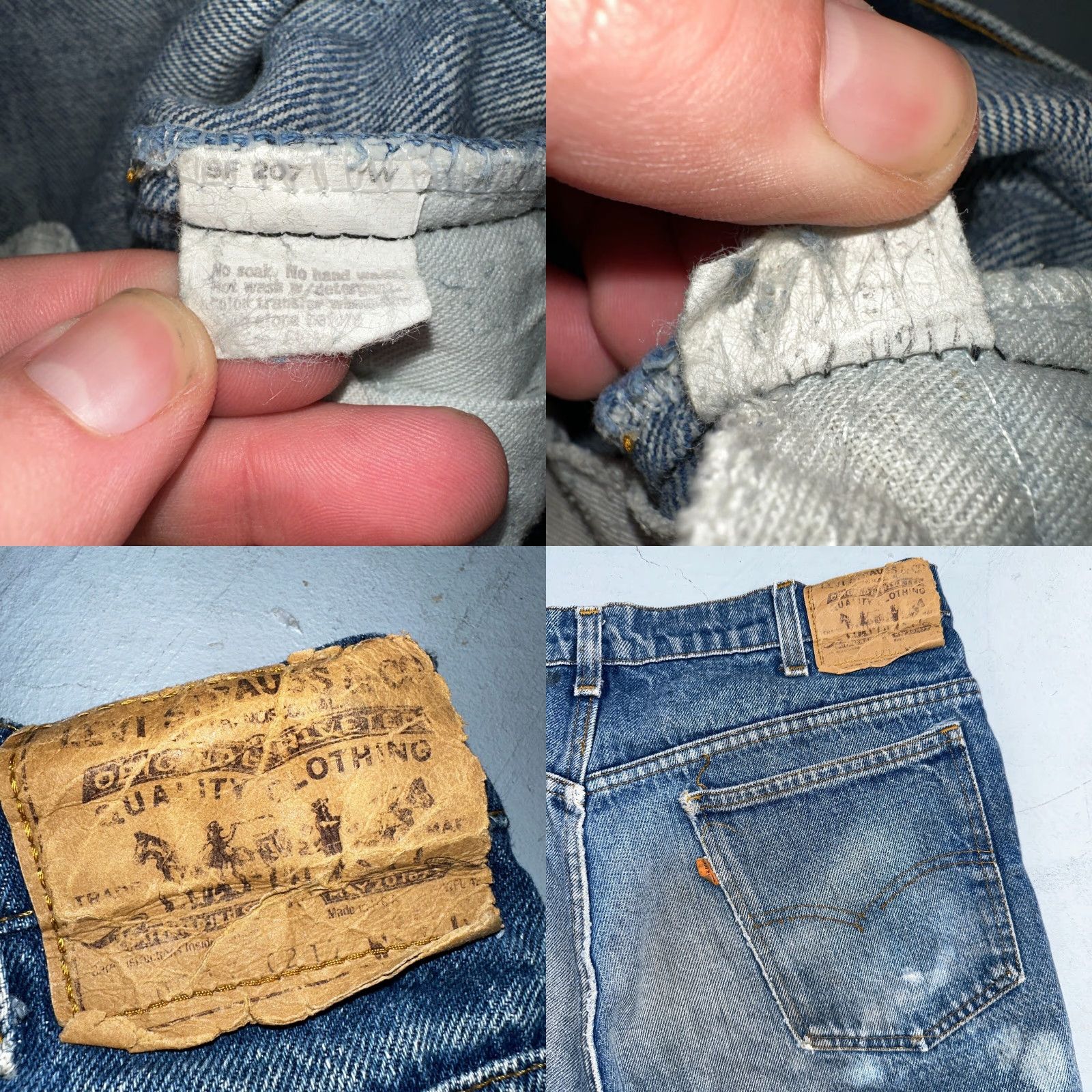 Levi's Levis 517 Vintage 80s USA Orange Tab Bootcut Flare Jeans Men 32x31 Blue Denim Cotton Regular Size US 32 / EU 48 - 10 Thumbnail