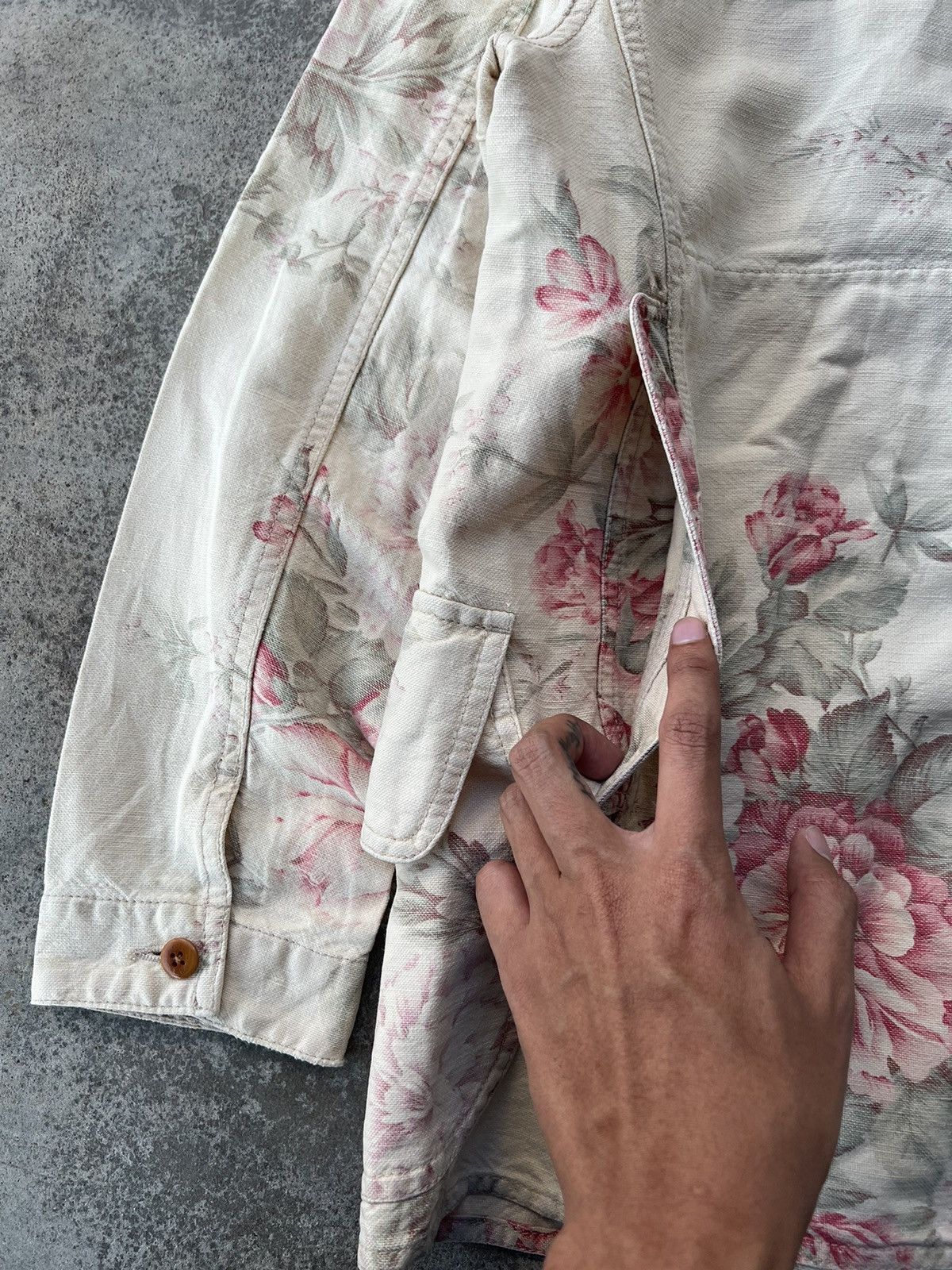 Ralph Lauren Vintage Ralph Lauren Flowers Denim Jacket Size US S / EU 44-46 / 1 - 7 Thumbnail