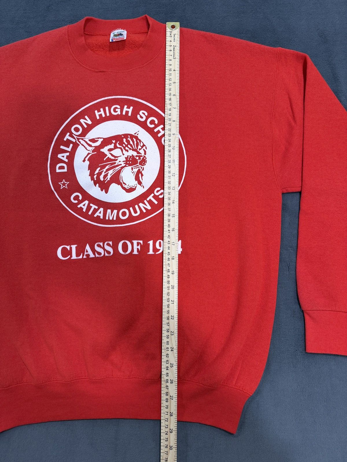 Fruit Of The Loom Vintage 90s Dalton High School Catamounts Class Of 1944 USA Size US XL / EU 56 / 4 - 6 Thumbnail