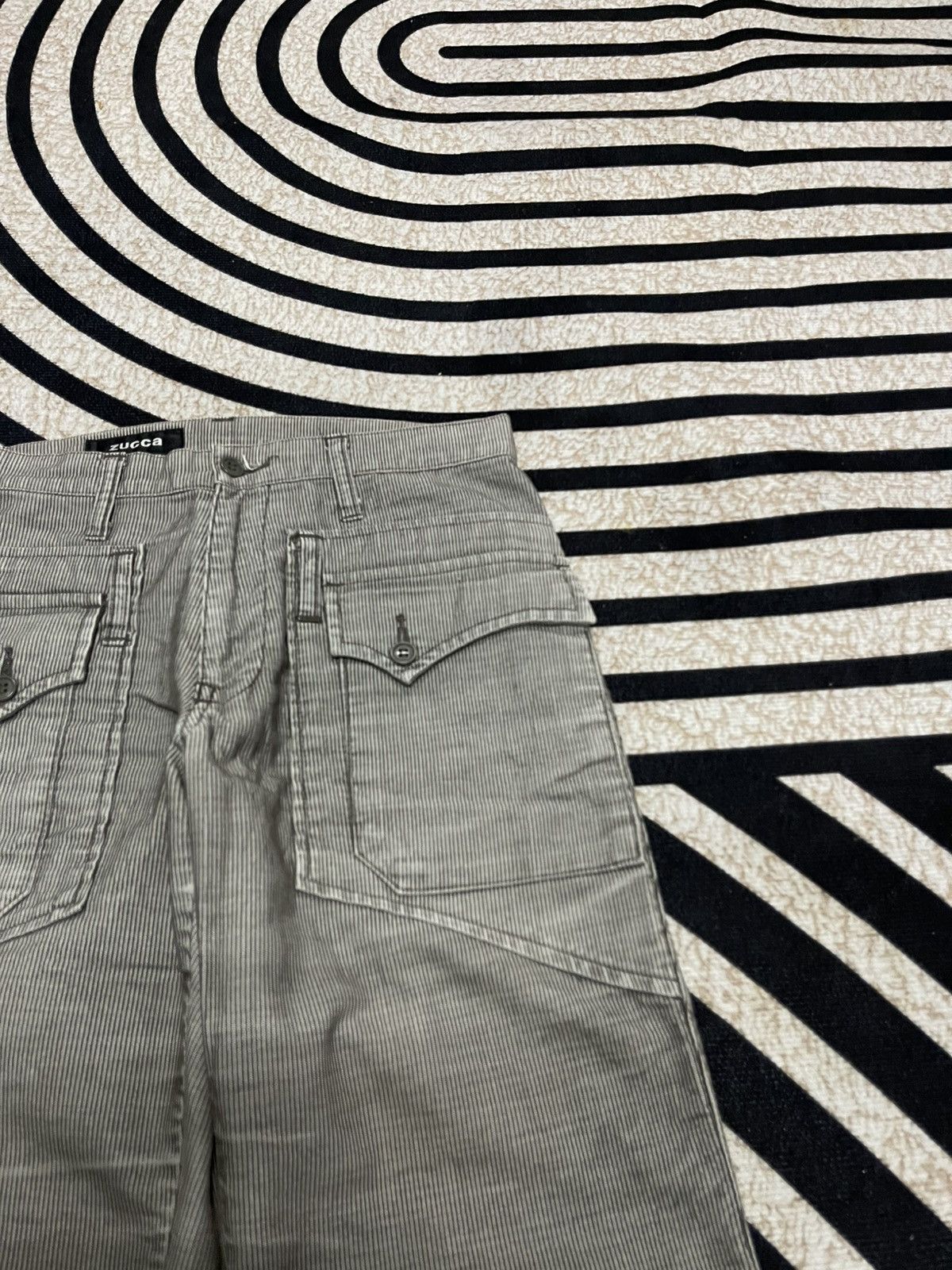 If Six Was Nine × Issey Miyake × Zucca 90s ISSEY MIYAKE CORDUROY PANT RARE DESIGN Size US 26 / EU 42 - 6 Thumbnail