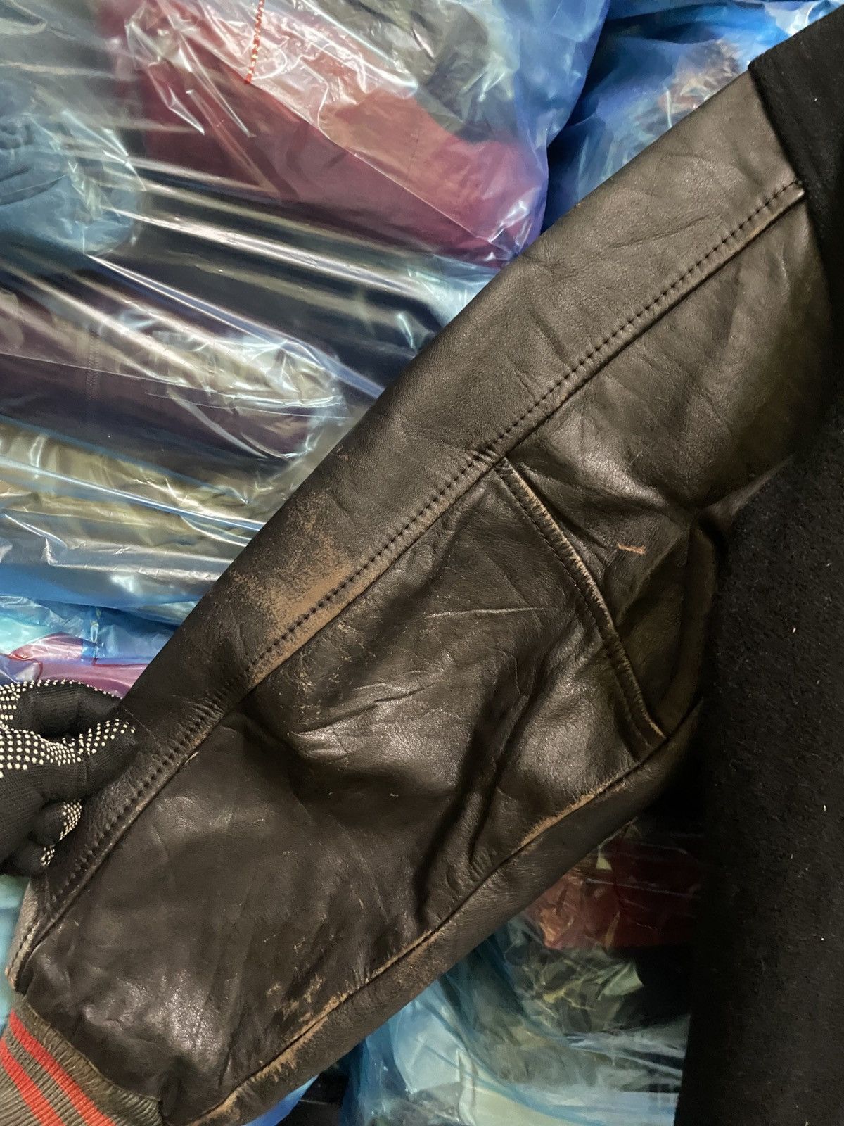 Vintage VINTAGE 80S O.HENRY WOOL SLEEVE LEATHER VARSITY JACKET Size US L / EU 52-54 / 3 - 8 Thumbnail