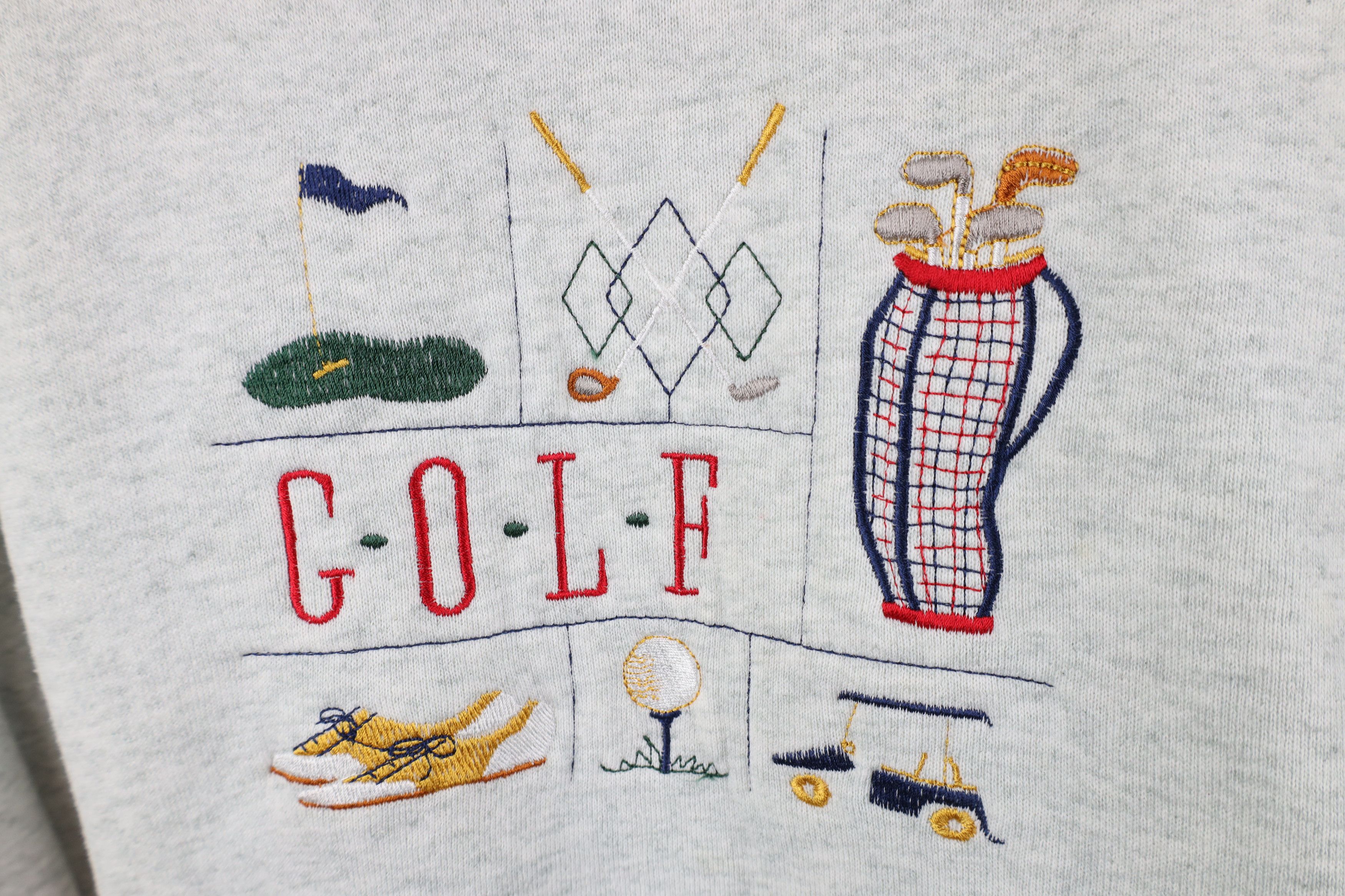 Vintage Vintage 90s Streetwear Spell Out Golf Layered Sweatshirt Size US XXL / EU 58 / 5 - 5 Thumbnail