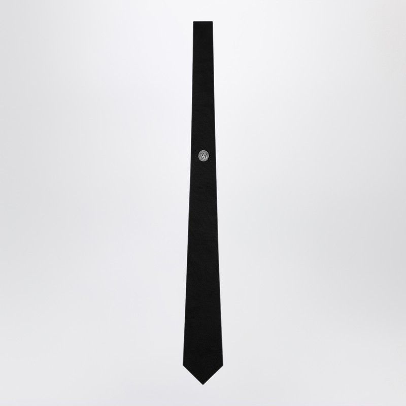Versace Versace Black Silk Jacquard Tie Size ONE SIZE - 1 Preview