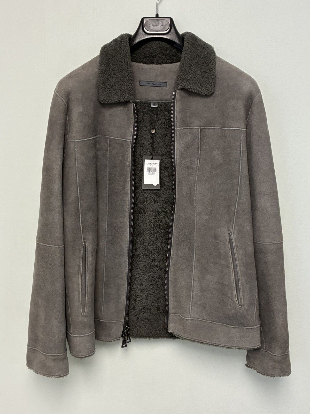 John Varvatos Runway Suede Shearling Jacket USA 40 EU 50 Size US M / EU 48-50 / 2 - 8 Thumbnail