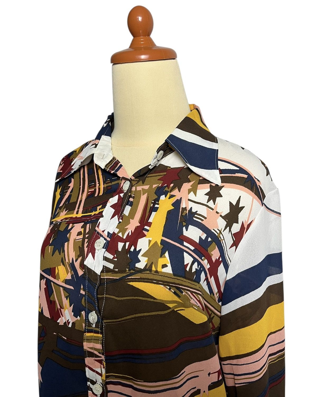 Hysteric Glamour 1990s Hysteric Glamour Abstract Stars Blouse Size M / US 6-8 / IT 42-44 - 6 Thumbnail
