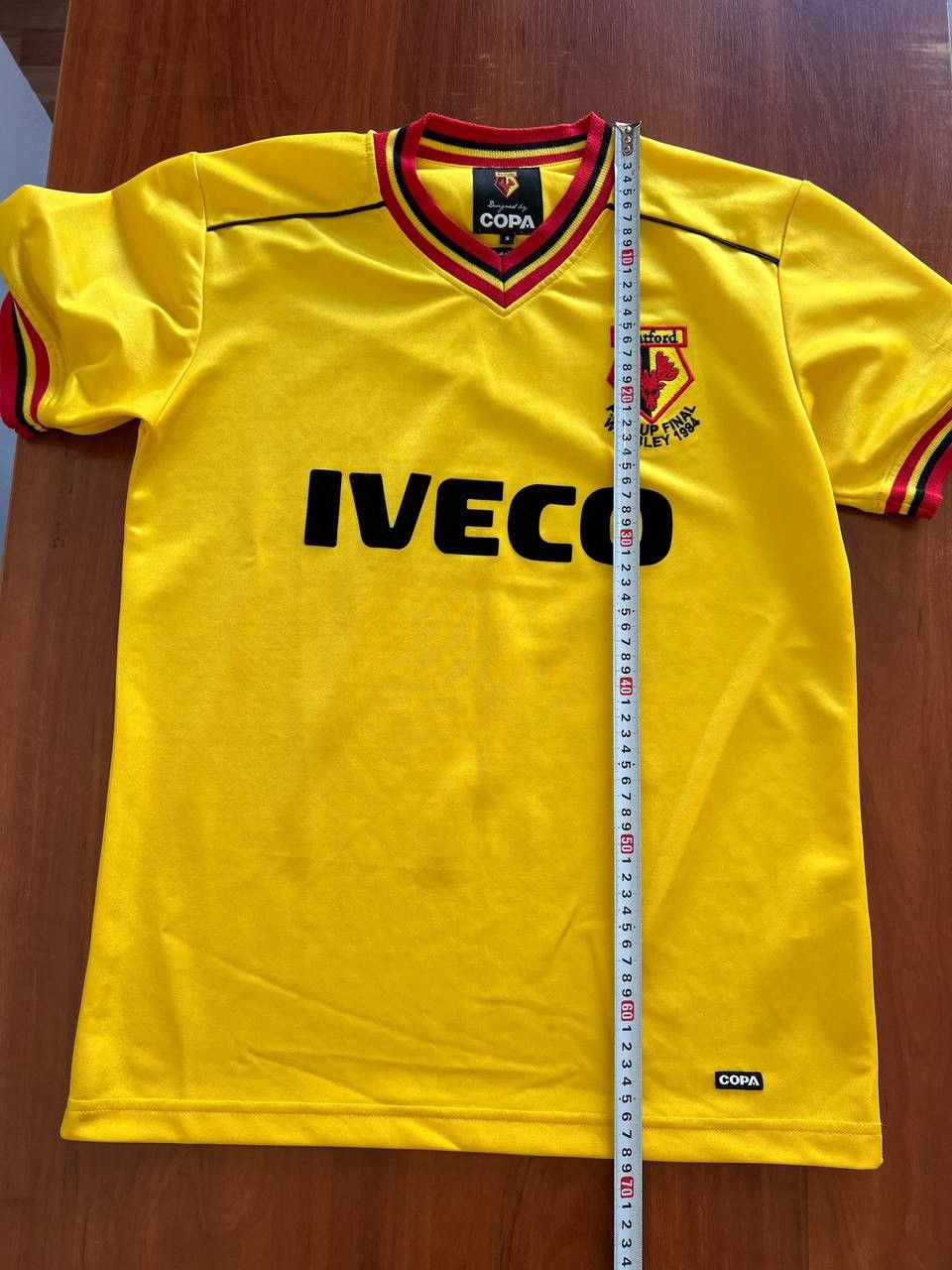 Sports Specialties 1983/84 REMAKE WATFORD COPA HOME SOCCER FOOTBALL JERSEY SZ S Size US S / EU 44-46 / 1 - 15 Thumbnail