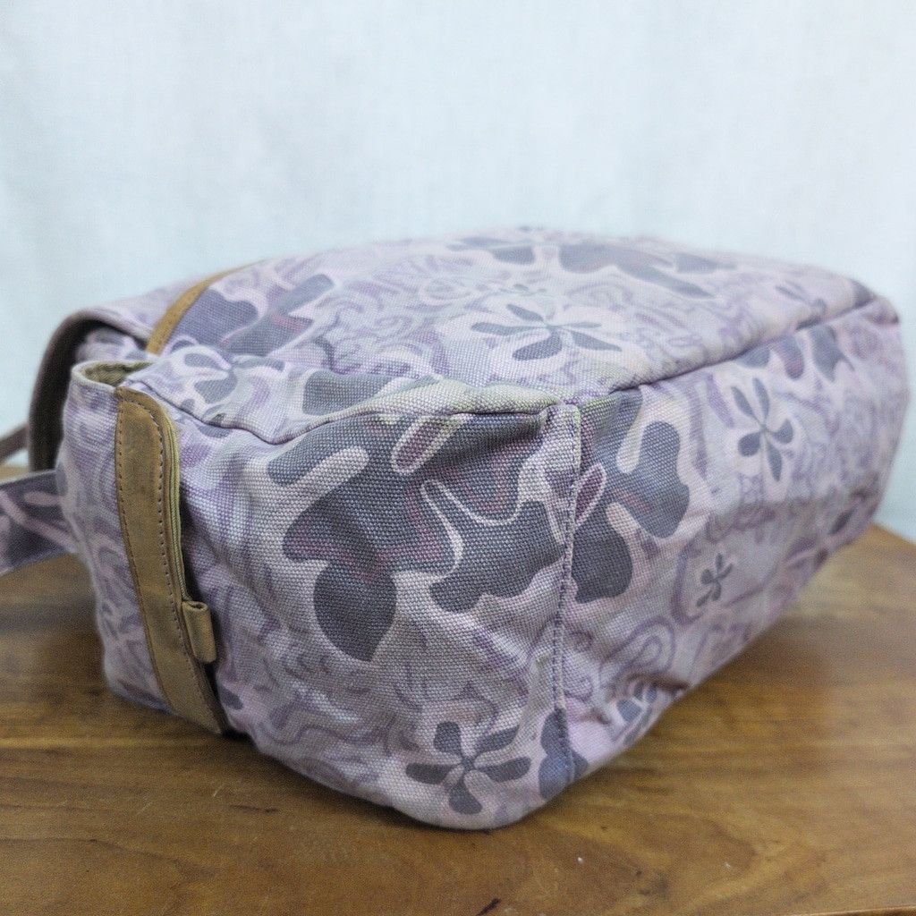 L.L. Bean × Vintage LL Bean Y2K-ish Tropical Floral & Leather Messenger Bag Size ONE SIZE - 6 Thumbnail