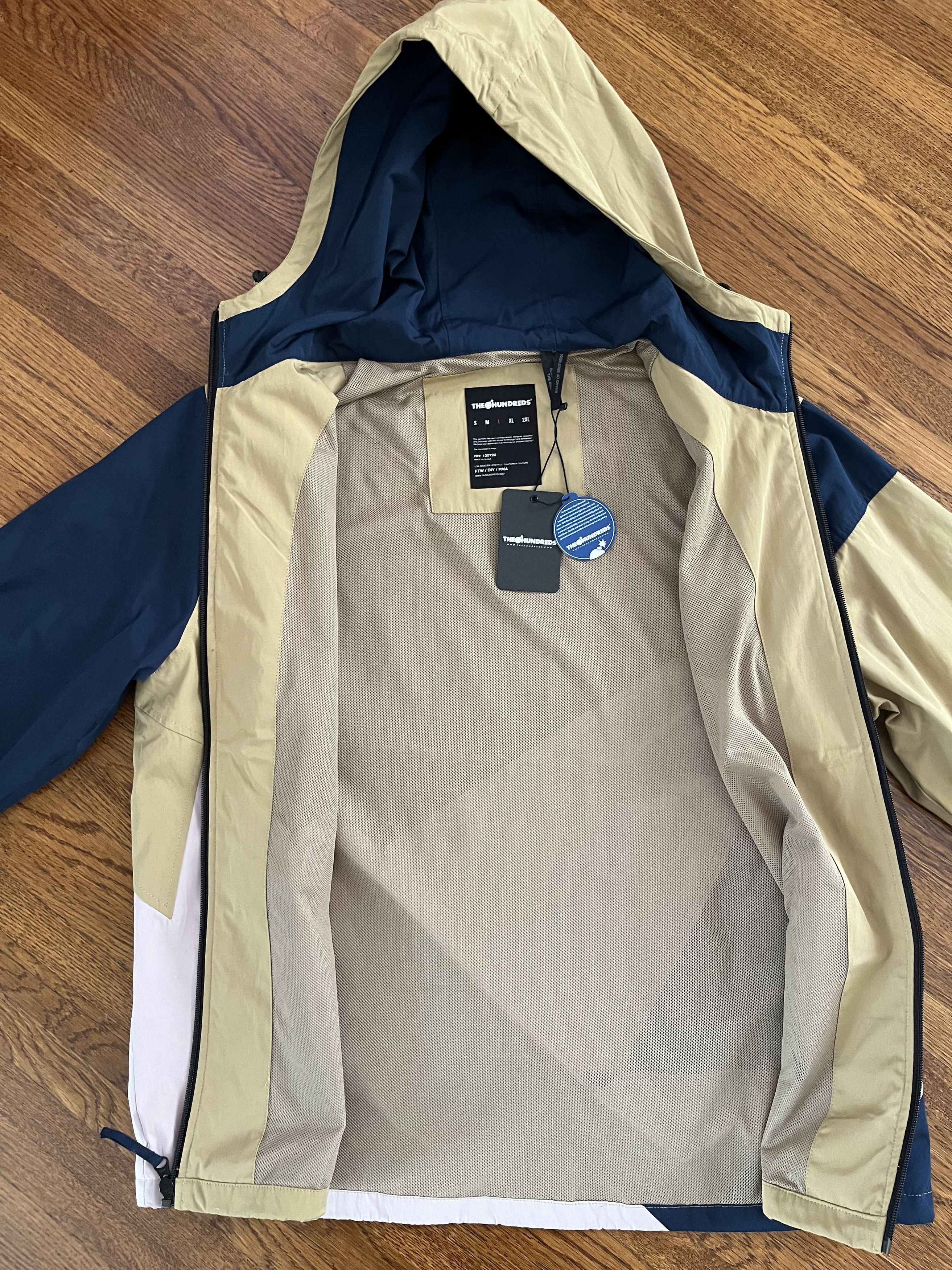 The Hundreds The Hundreds Ignite Windbreaker Jacket in Beige - New W Tags Size US L / EU 52-54 / 3 - 3 Thumbnail