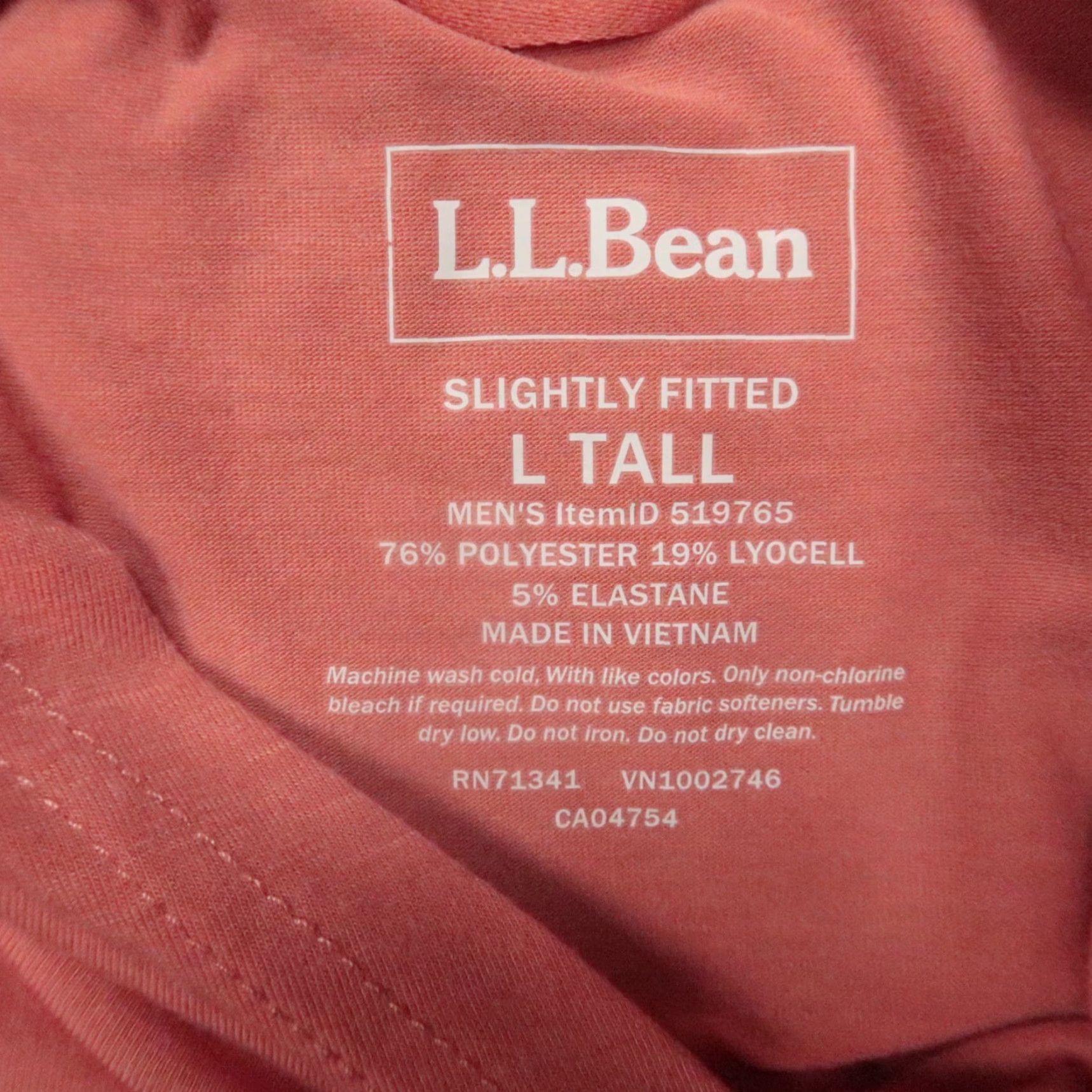 Vintage LL Bean Hoodie Large Tall Red Coral Lightweight Pullover Hiking Outdoors LT Mens Size US L / EU 52-54 / 3 - 3 Thumbnail