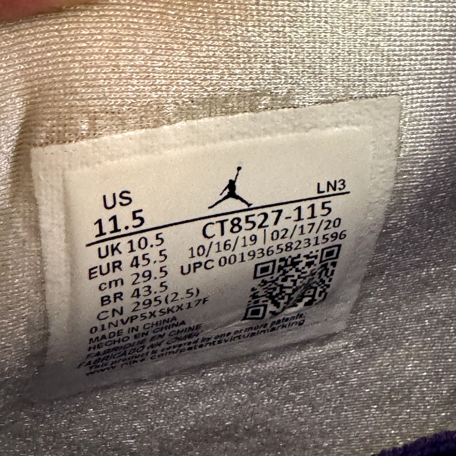 Jordan Brand × Nike Size 11.5 - Air Jordan 4 Retro Purple Metallic Men's Shoes Size US 11.5 / EU 44-45 - 8 Thumbnail