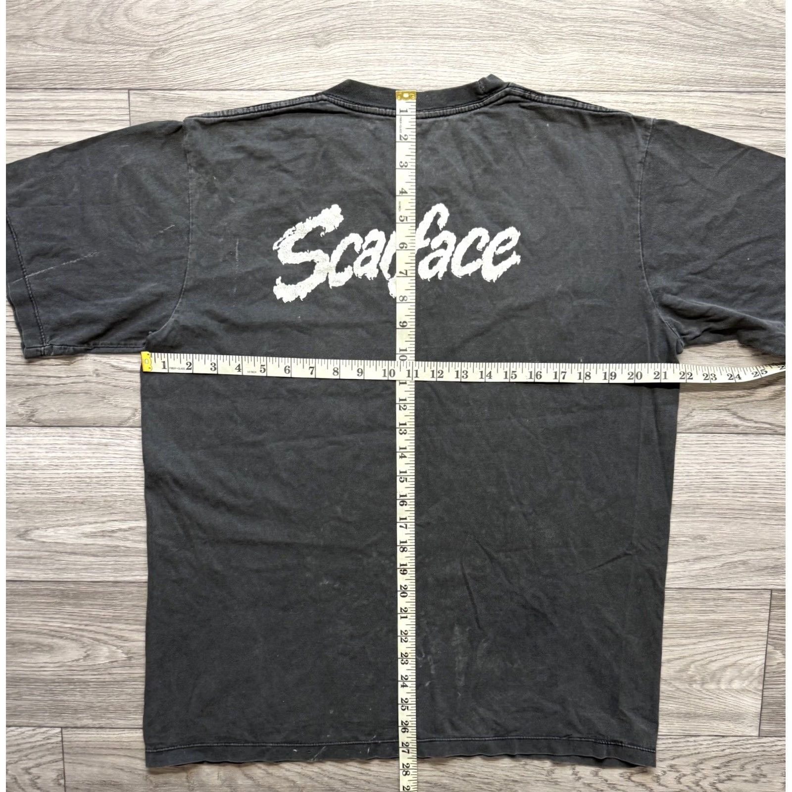 Vintage VINTAGE Scarface Men T-Shirt L Black Cotton Short Sleeve Tony Montana Movie Make Way For The Bad Guy Mens Shirt Size US L / EU 52-54 / 3 - 3 Thumbnail