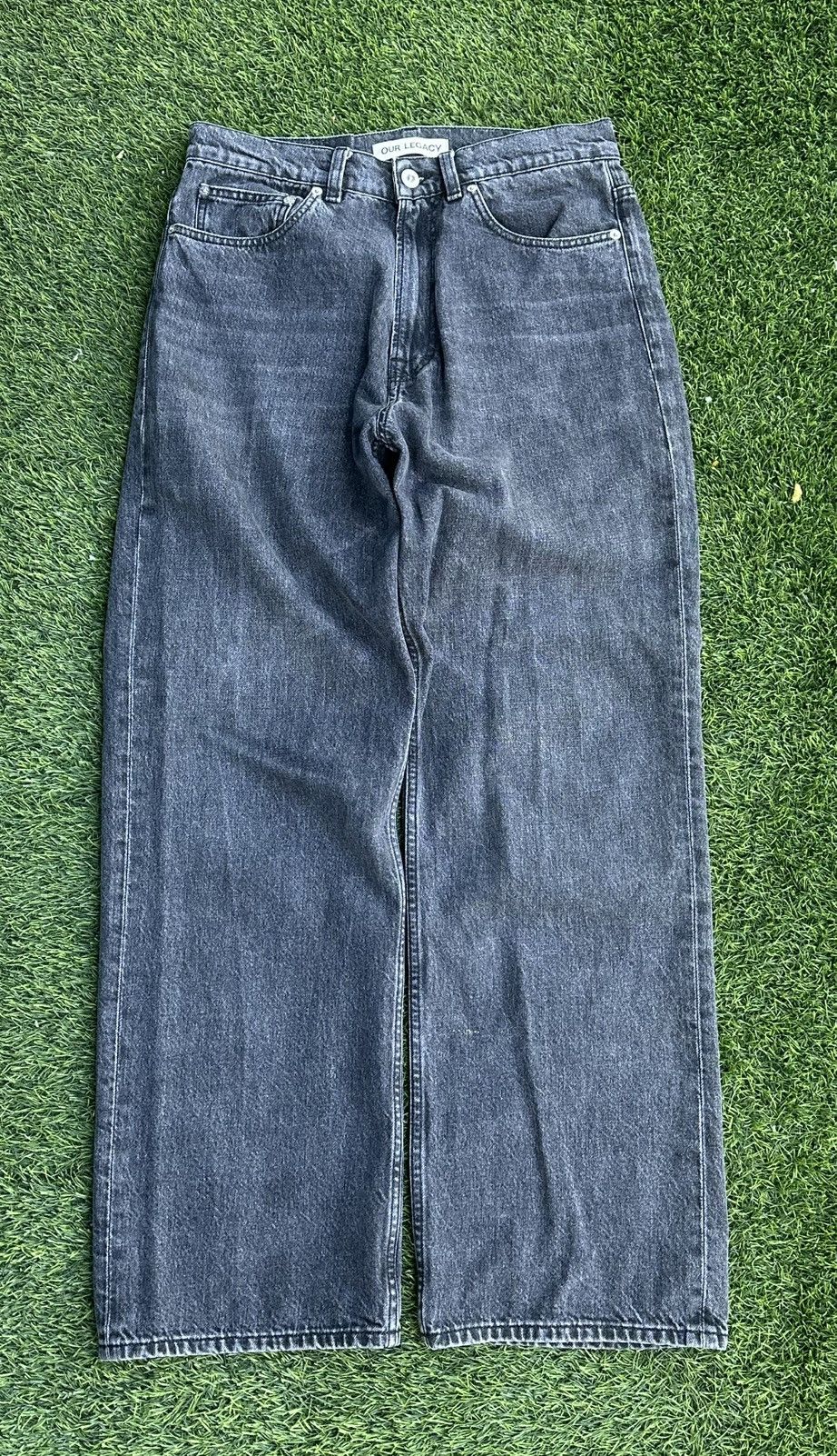 Pre-owned Our Legacy Third Cut Denim In Gray