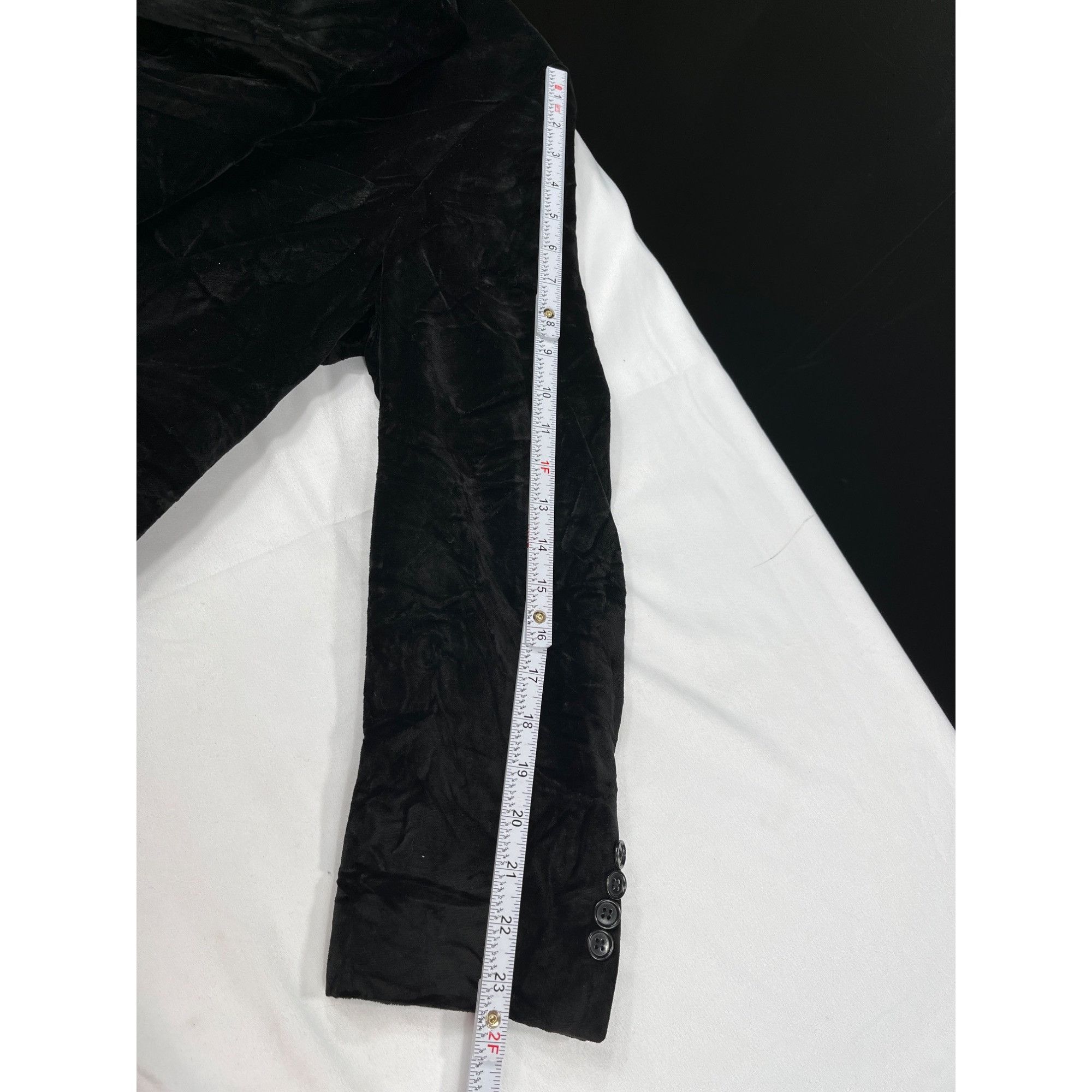 Calvin Klein Calvin Klein SKU 500 Mens Black Velvet Blazer Jacket Size 44 Size 44R - 12 Thumbnail