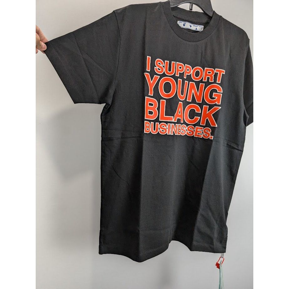 Off-White o1rshd1 Black Business Short Sleeve T-Shirt in Black Orange Size US L / EU 52-54 / 3 - 9 Thumbnail