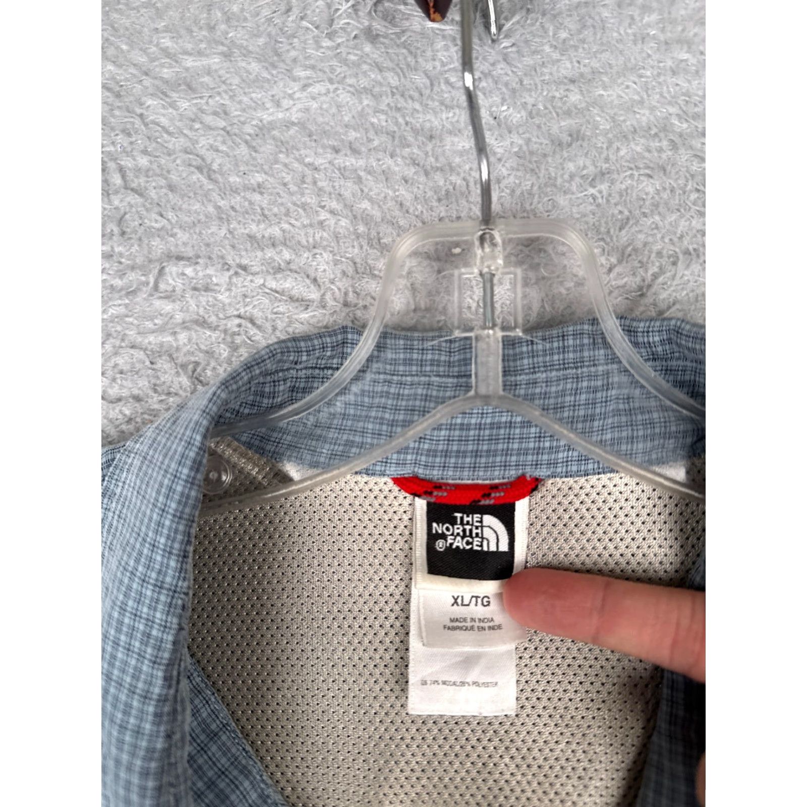 The North Face The North Face Shirt Men Extra Large Blue Plaid Button Up Modal Blend Short Slev Size US XL / EU 56 / 4 - 7 Thumbnail