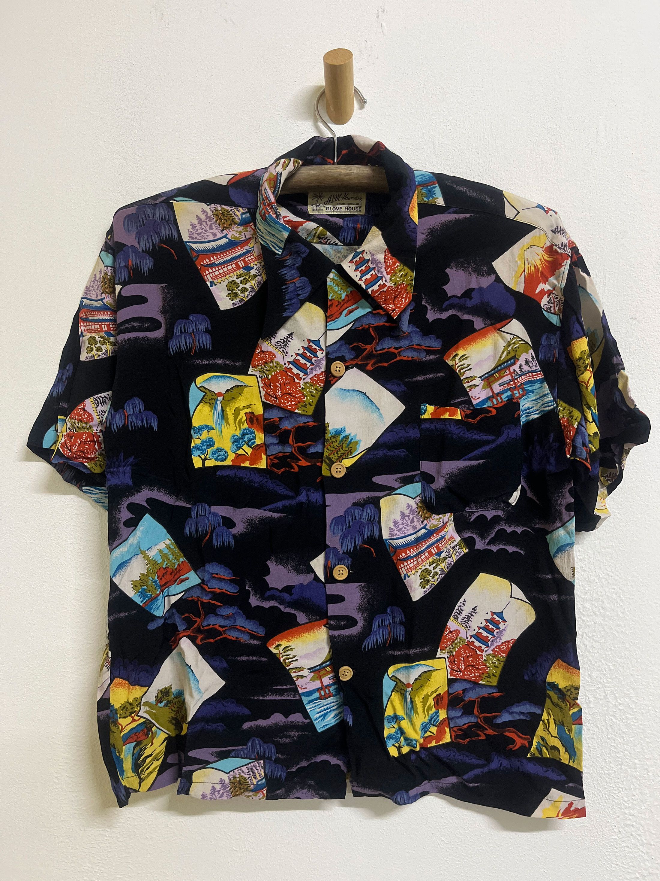 Japanese Brand Vintage Glove House Hawaiian Hawaii Short Sleeve Surf Size US M / EU 48-50 / 2 - 1 Thumbnail