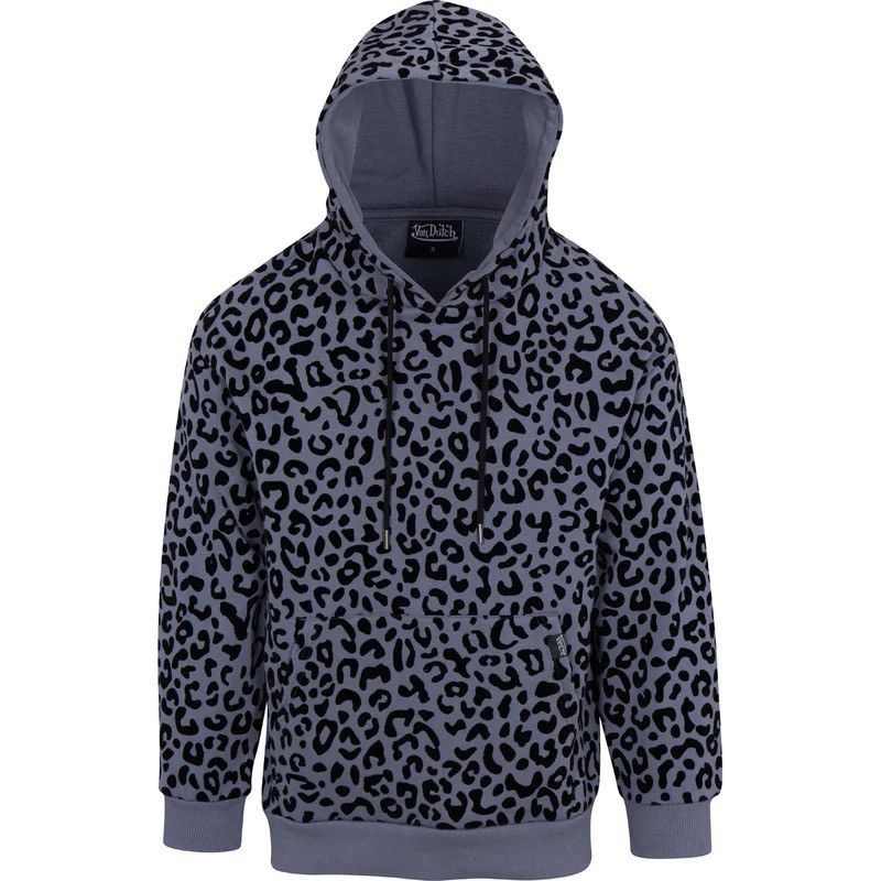 Von Dutch Von Dutch Leopard Dirty Blue Hoodie Size LG Size US L / EU 52-54 / 3 - 1 Thumbnail